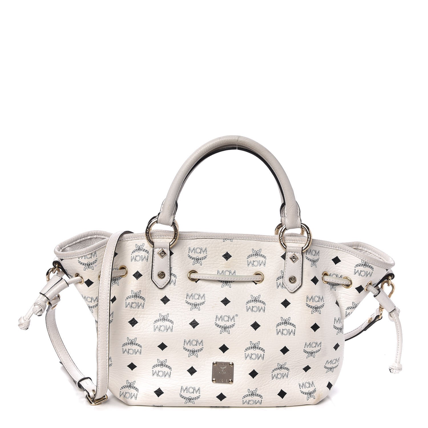 mcm white shoulder bag