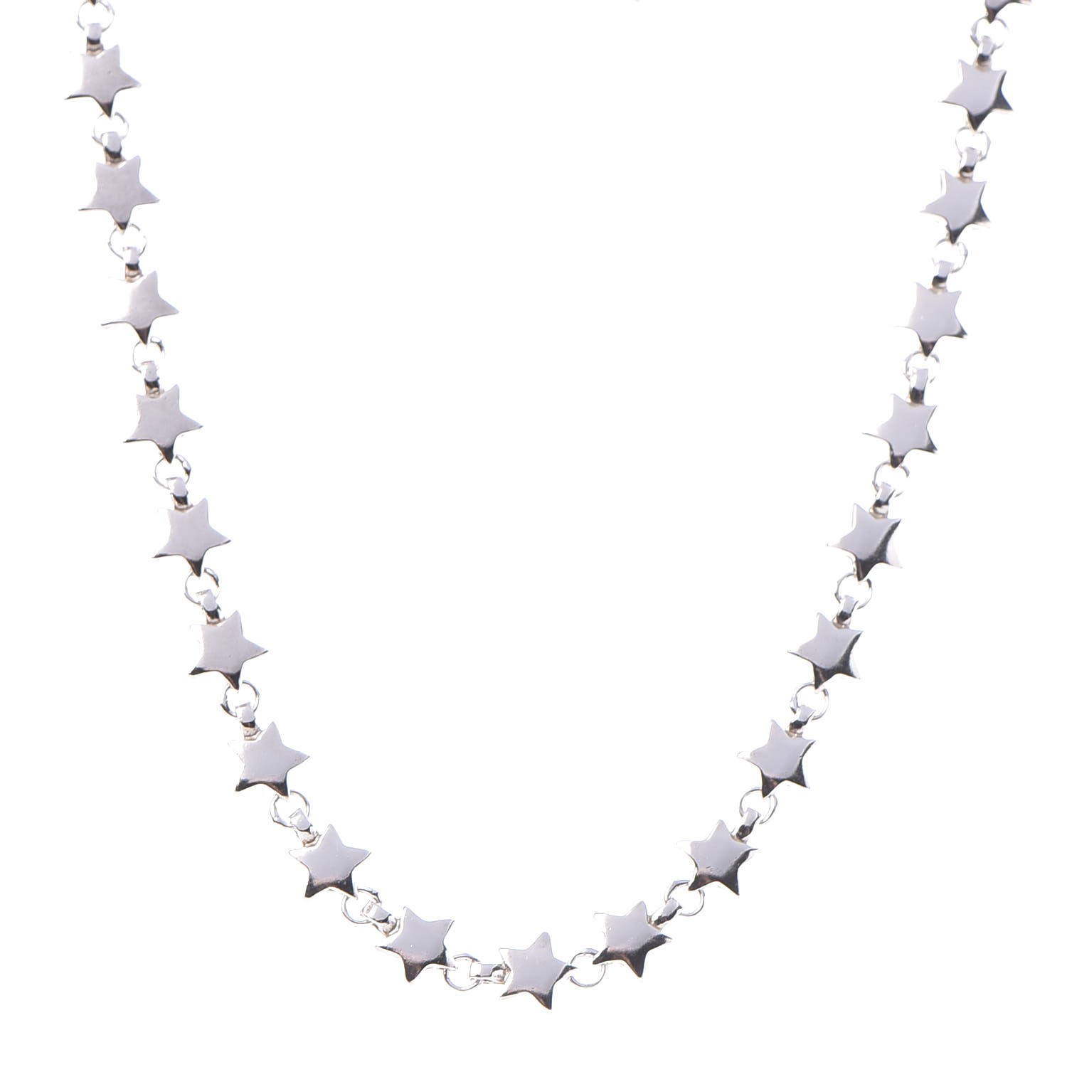 Tiffany Sterling Silver Star Link Necklace 338479