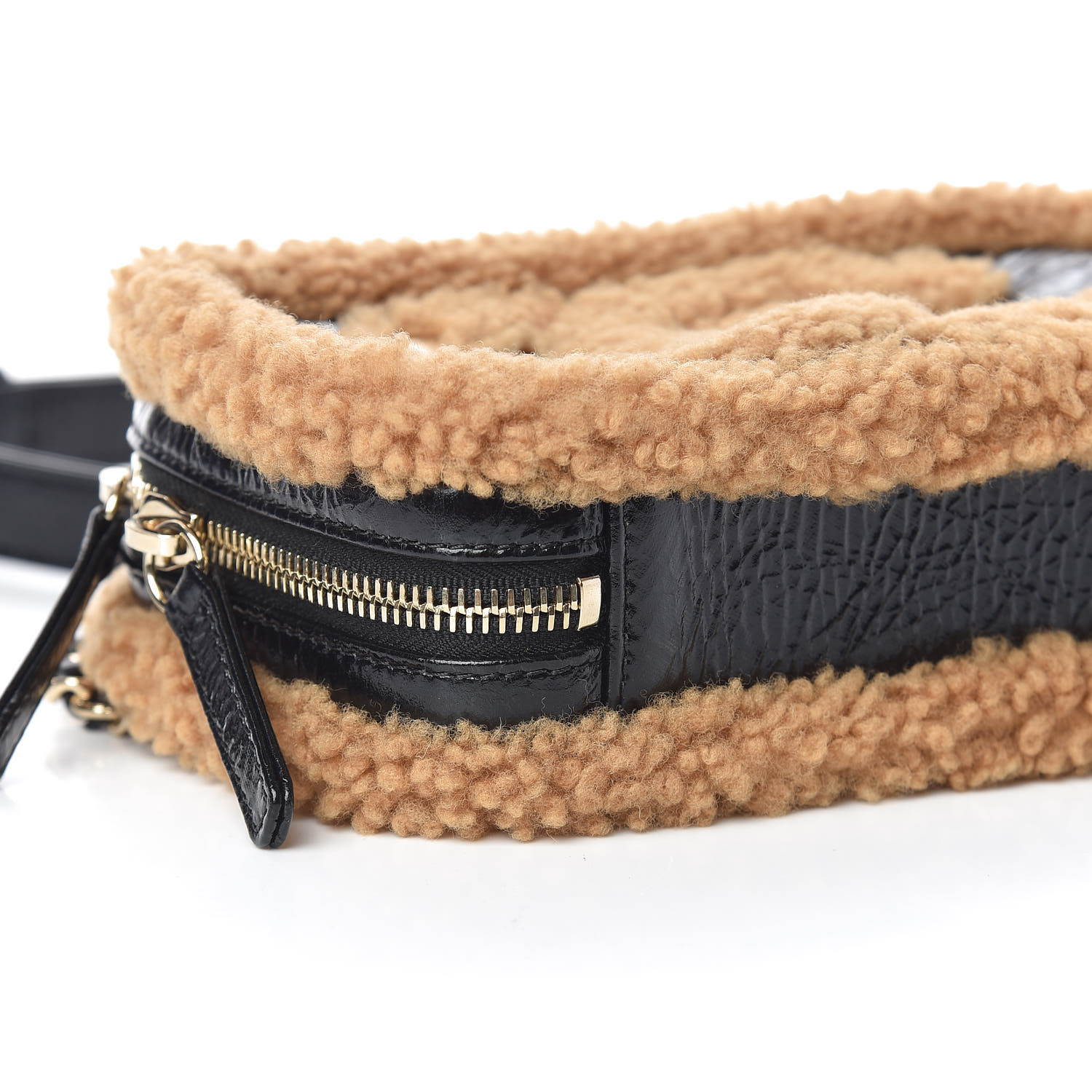 chanel shearling waist bag