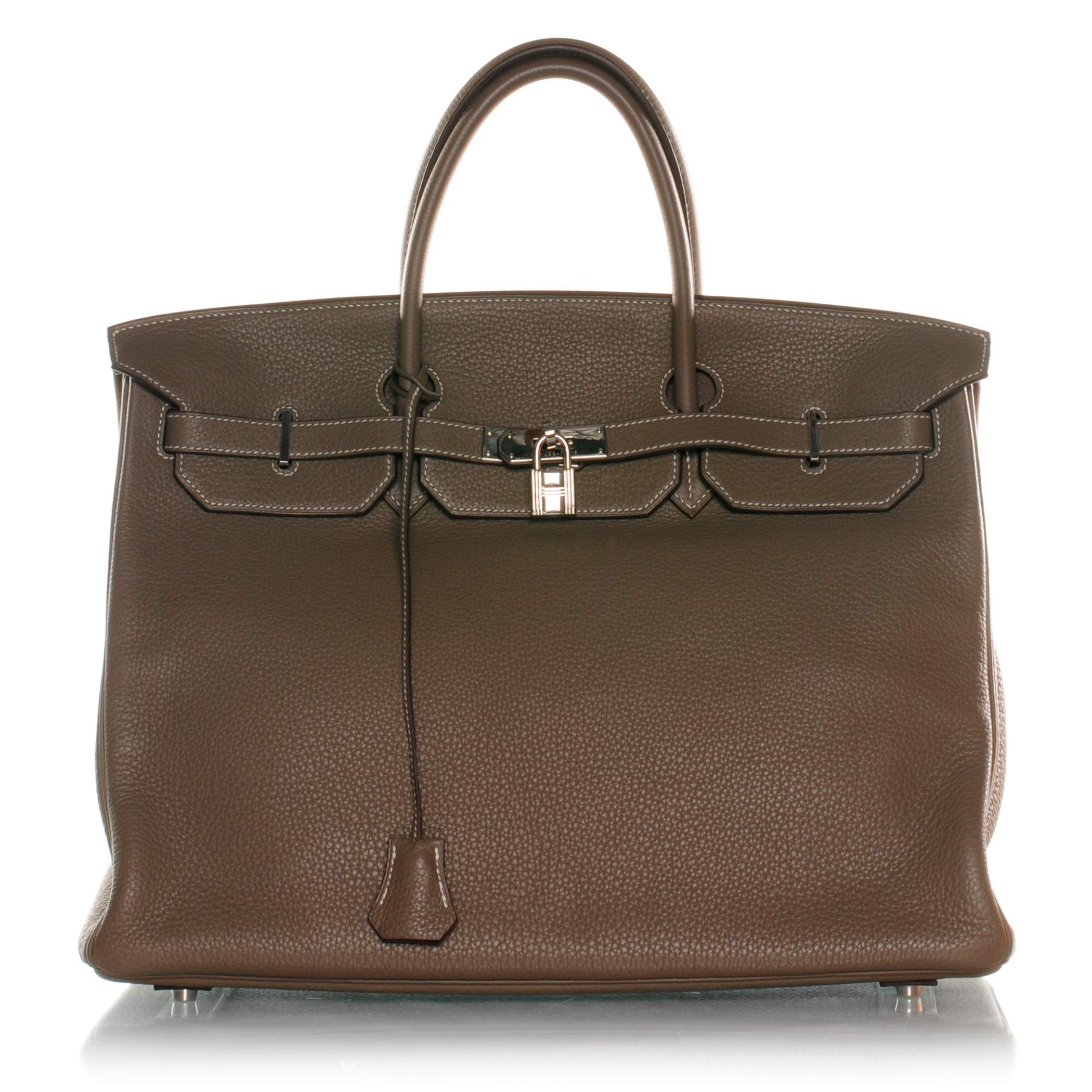 HERMES Taurillon Clemence Birkin 40 Etoupe 38641