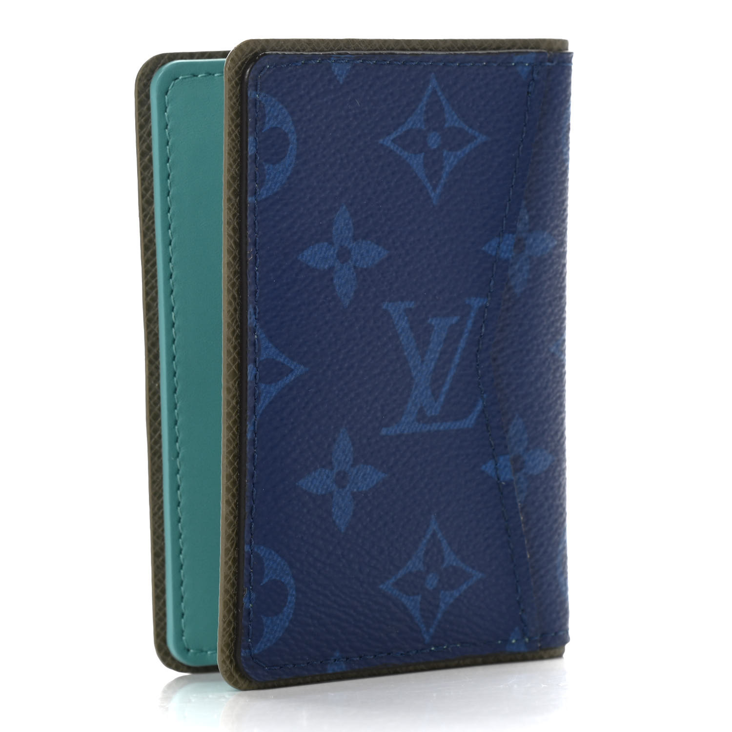 louis vuitton slender wallet blue