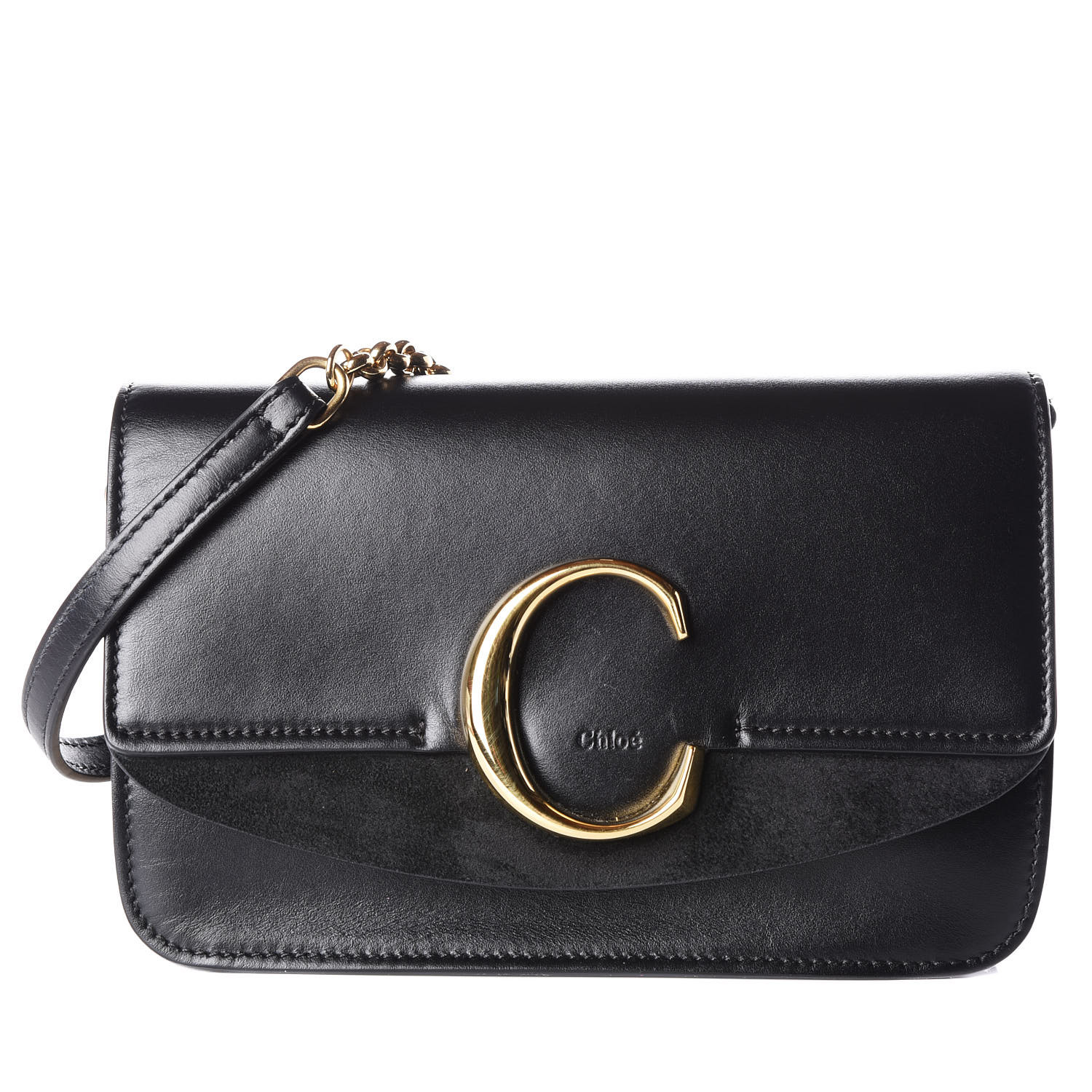 chloe black clutch