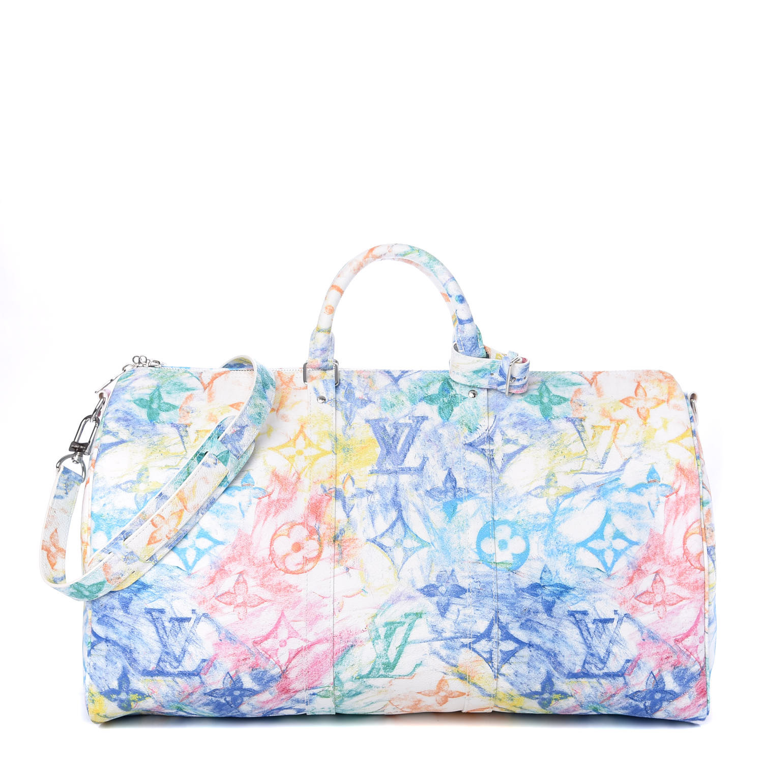 Louis Vuitton Monogram Pastel Colors Keepall Bandouliere 50 Multicolor 