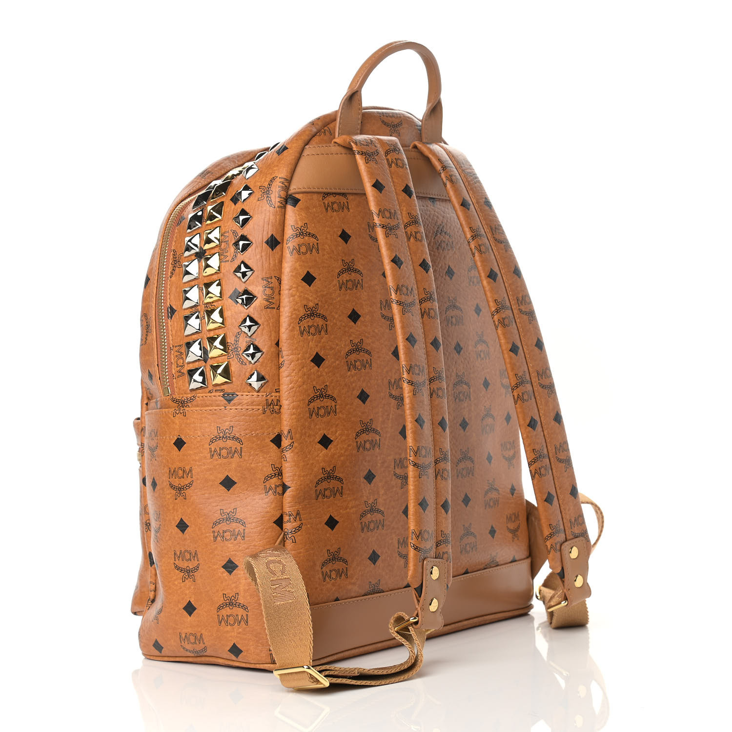 mcm backpack cognac