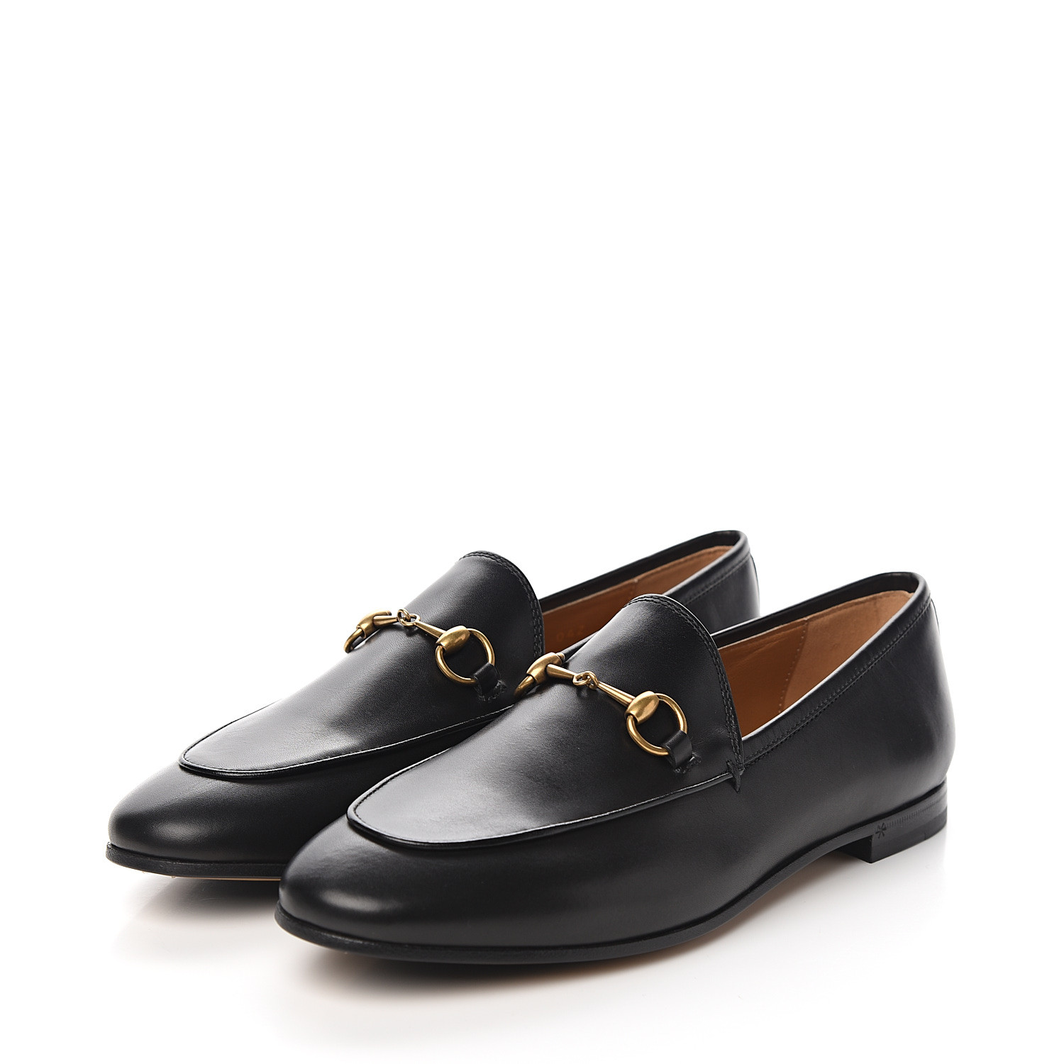 GUCCI Calfskin Womens Jordan Loafers size 38.5 Black 561370 | FASHIONPHILE