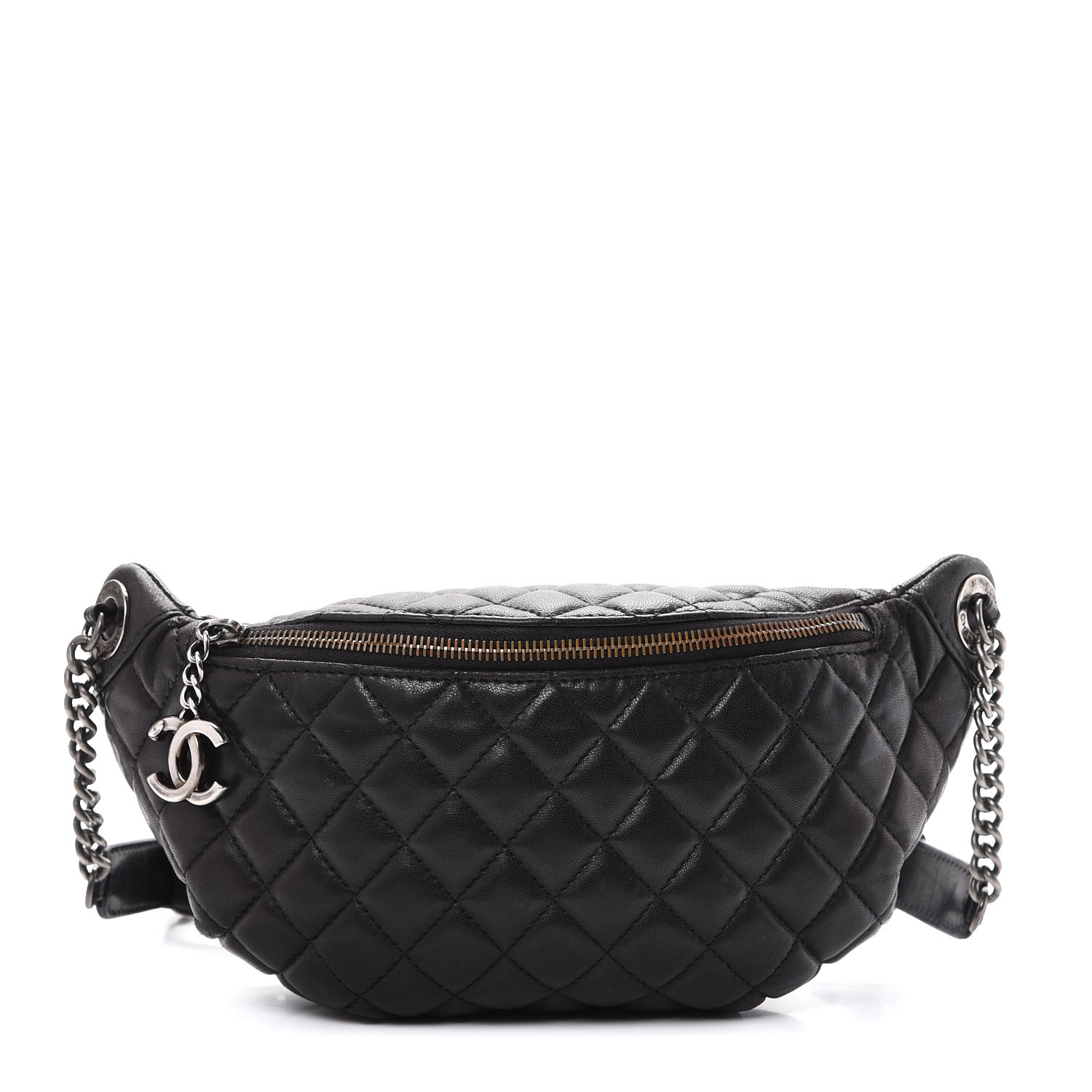 quilted black fanny pack