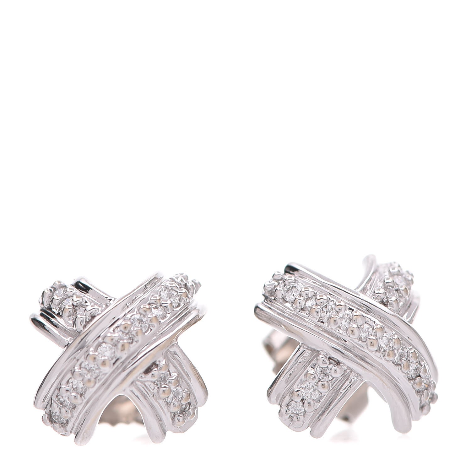 tiffany white gold earrings