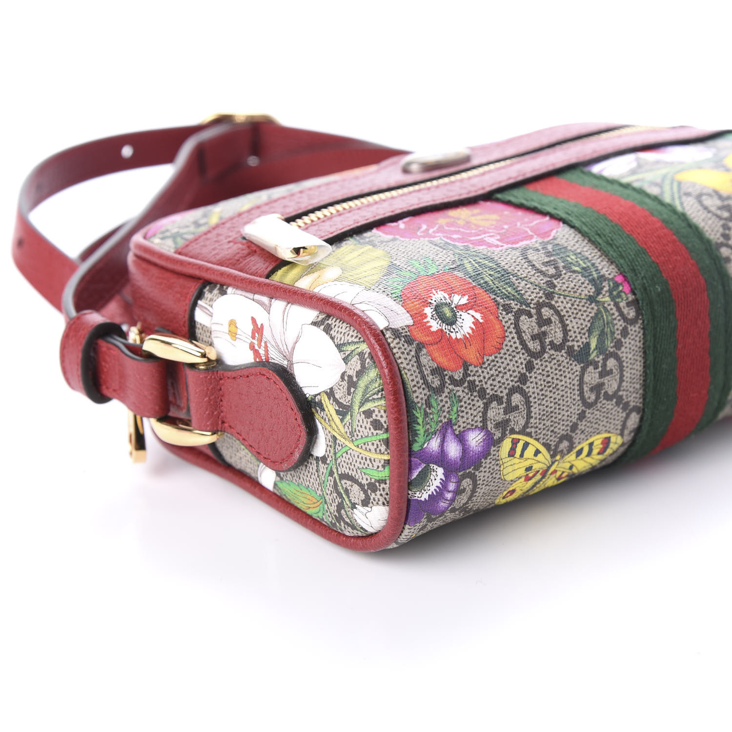 ophidia floral gg supreme canvas pouch