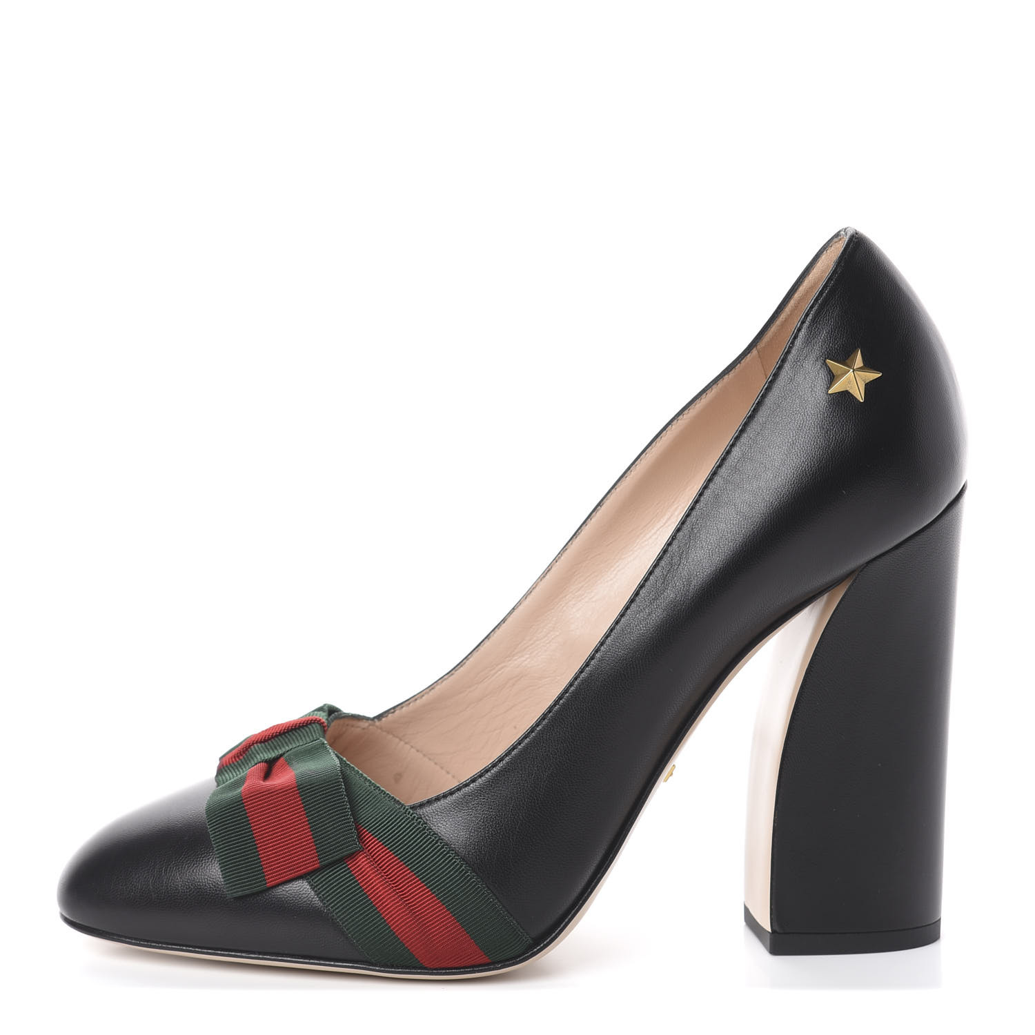 gucci black pumps with bow