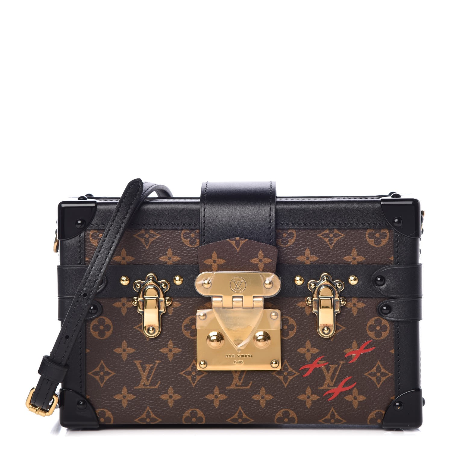 louis vuitton monogram petite malle black