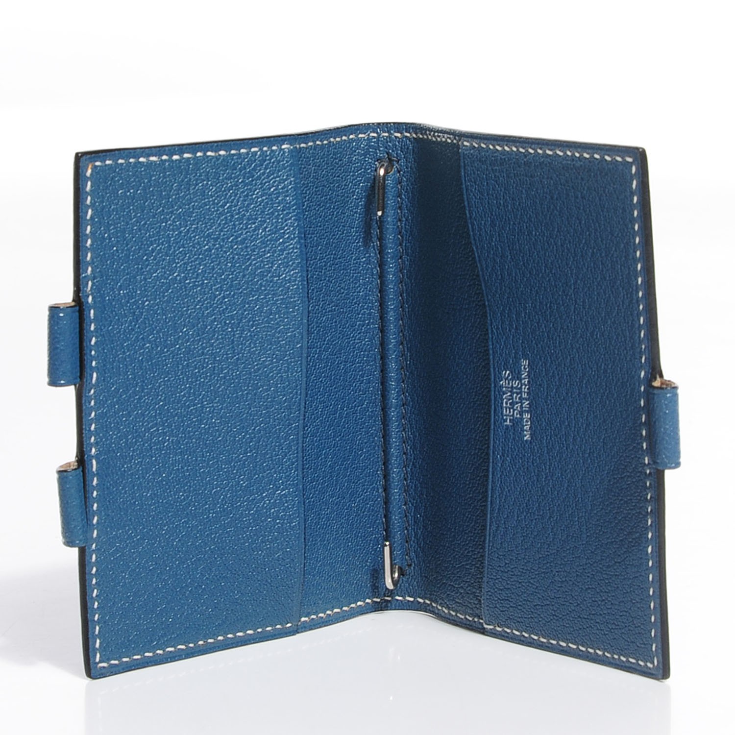 HERMES Chevre Mysore Vision Mini Agenda Cover Blue Jean 108987