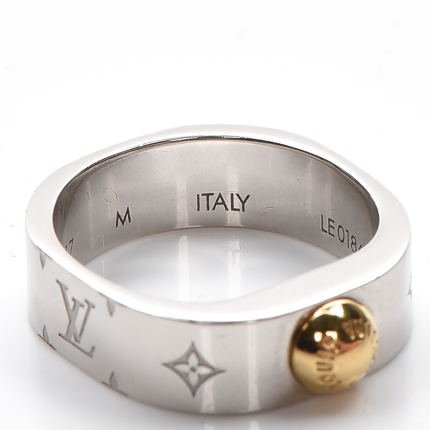 Louis Vuitton Nanogram Ring M Gold 303618