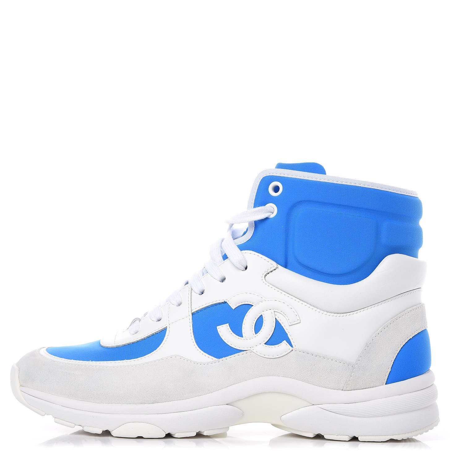 chanel high top sneakers blue