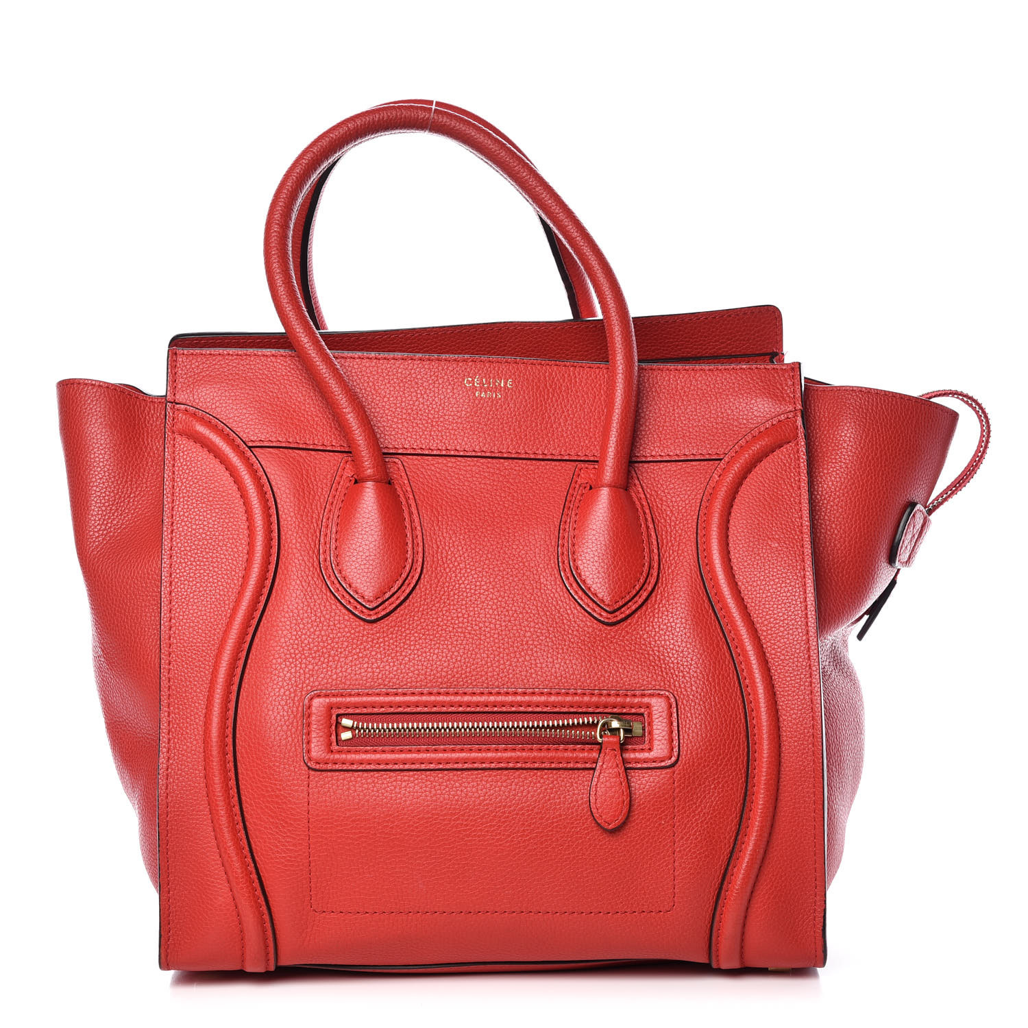 celine mini luggage red