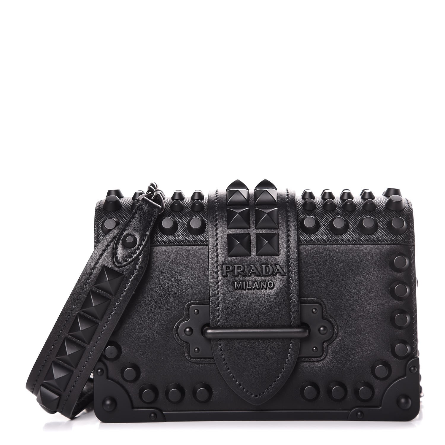 prada studded cahier bag