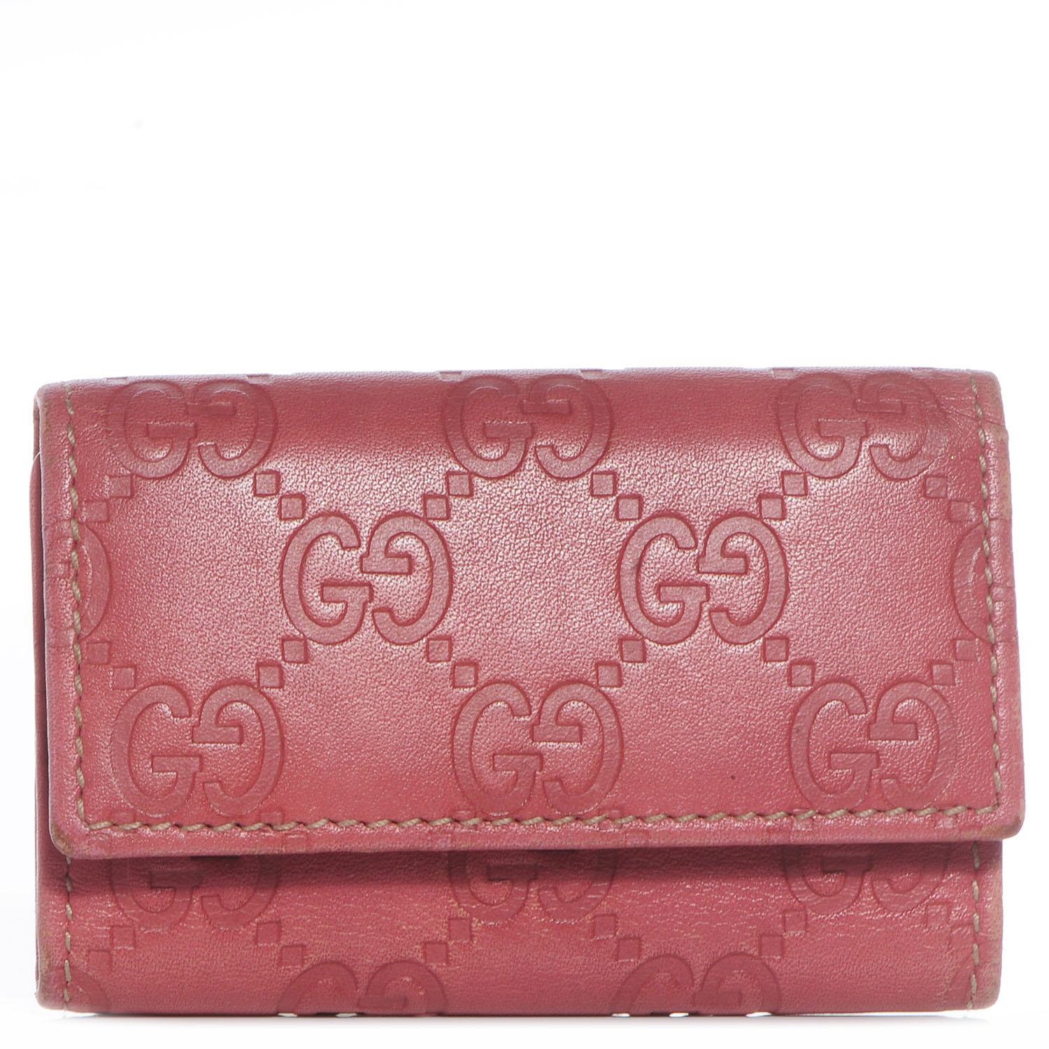 GUCCI Guccissima 6 Key Holder Case Pink 69730