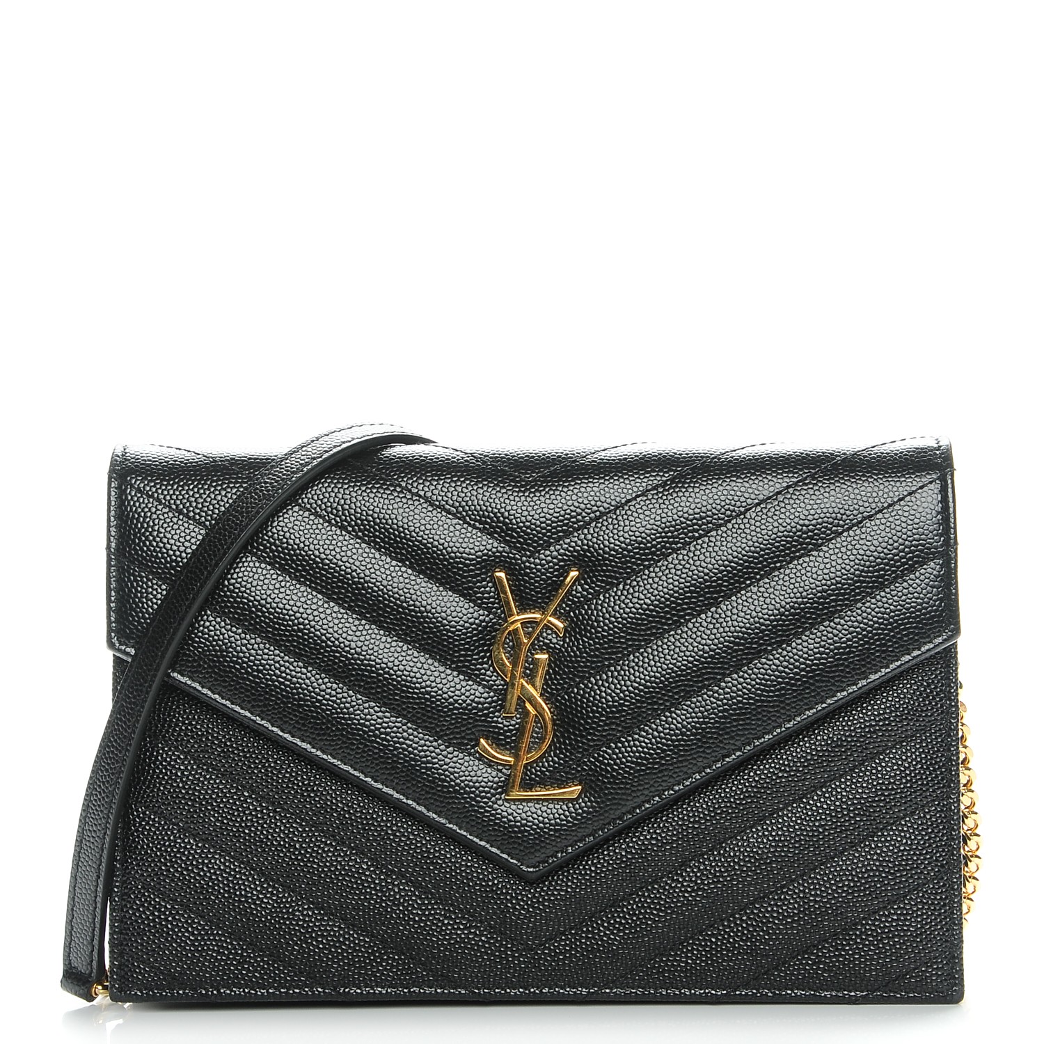 saint laurent envelope chain wallet