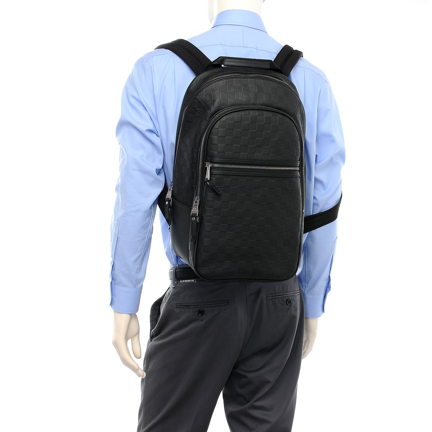 Louis Vuitton Black Damier Infini Leather Michael Backpack at 1stDibs