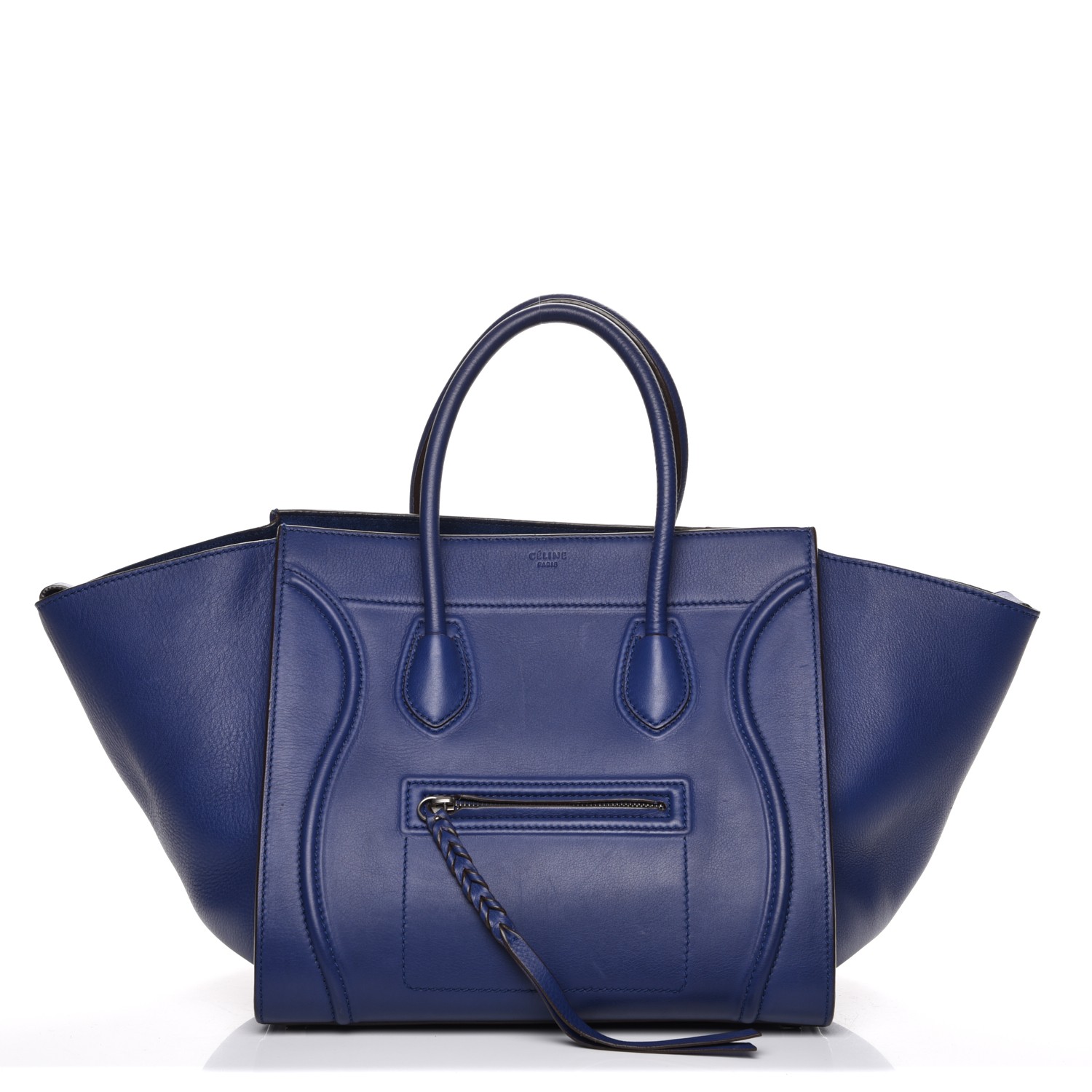 CELINE Supple Calfskin Medium Phantom Luggage Indigo 215510