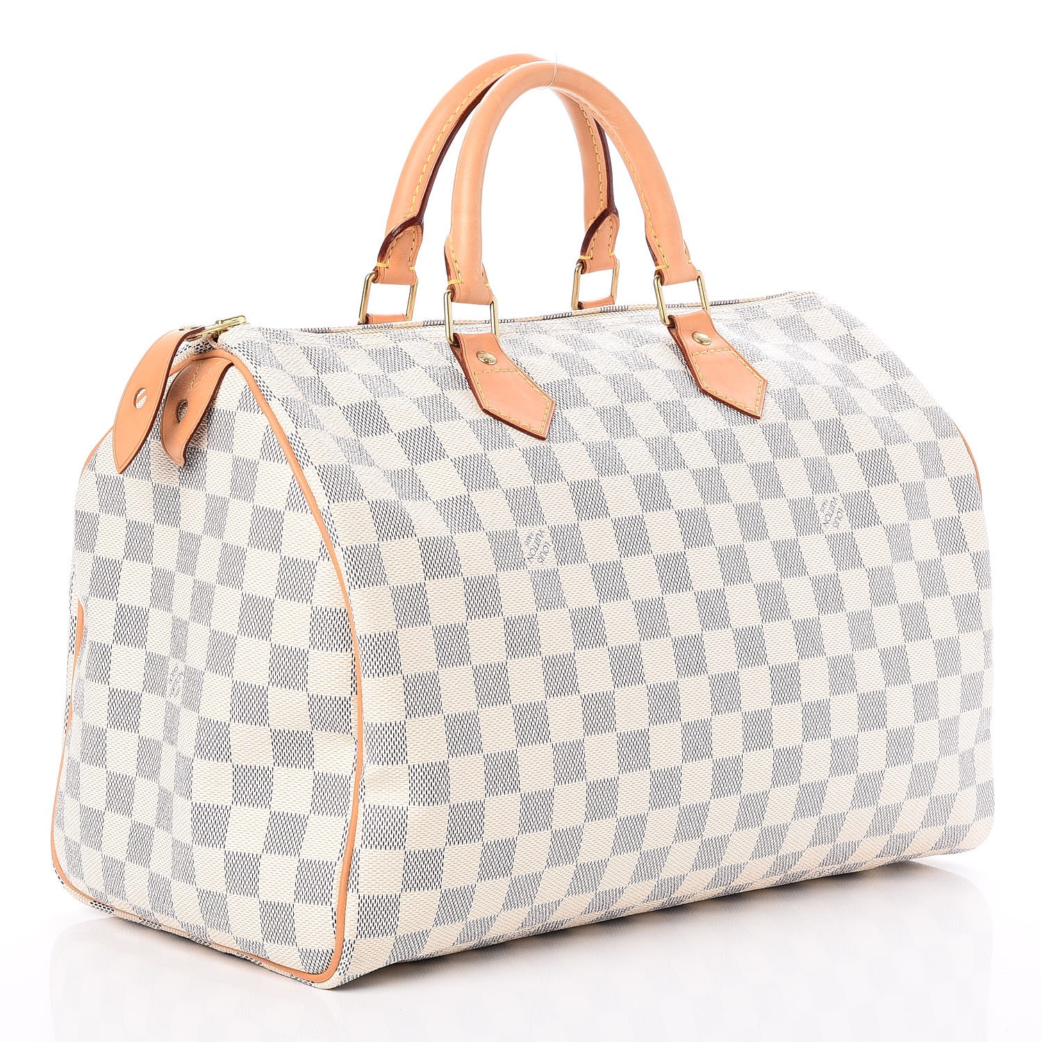 LOUIS VUITTON Speedy 35 Damier Azur Satchel Hand Bag White Authentic  Pre-owned