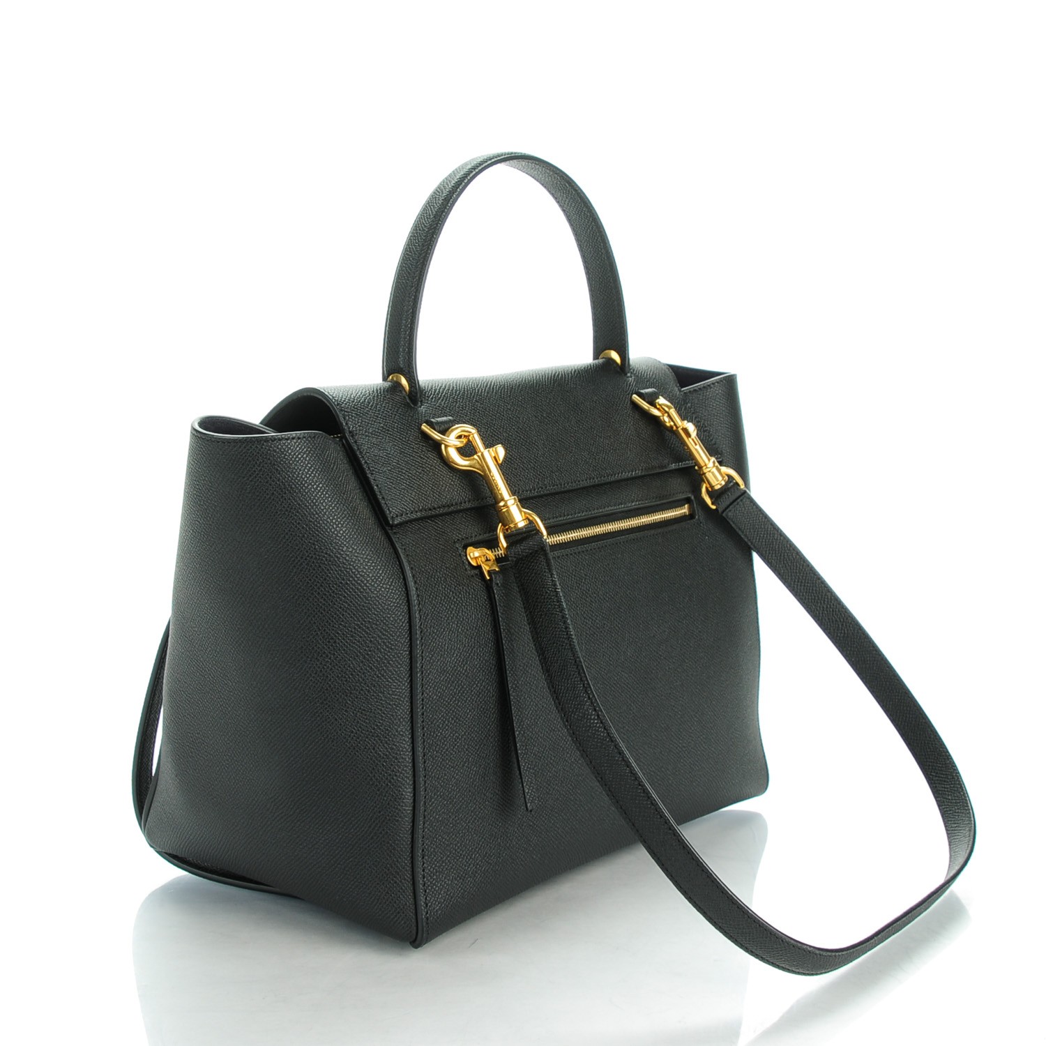 CELINE Grained Calfskin Mini Belt Bag Black 146002 | FASHIONPHILE