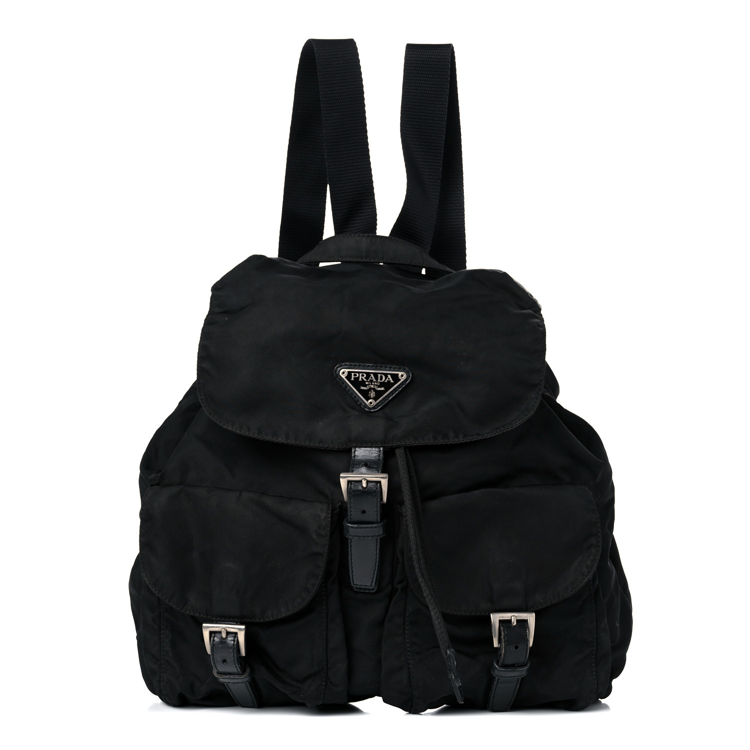 prada nylon backpack black