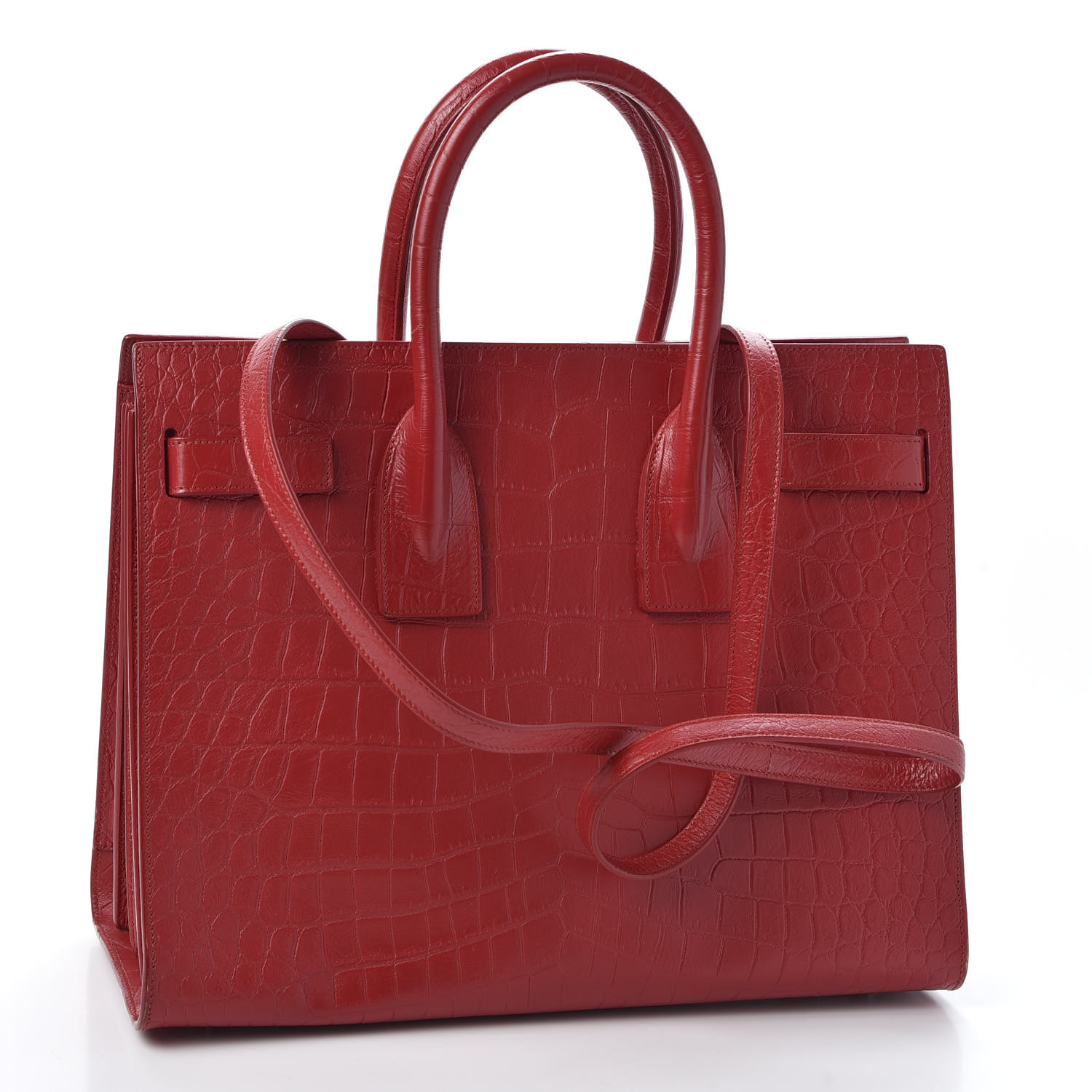 classic sac de jour small in crocodile embossed matte leather