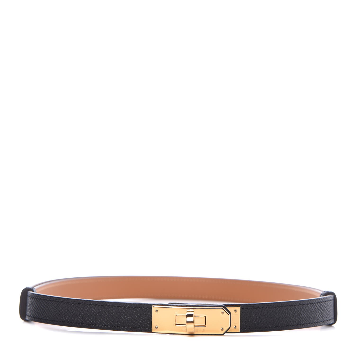 HERMES Epsom Kelly Belt Black 340487