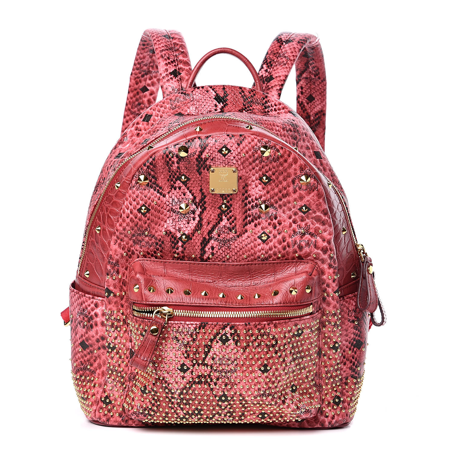 pink red backpack