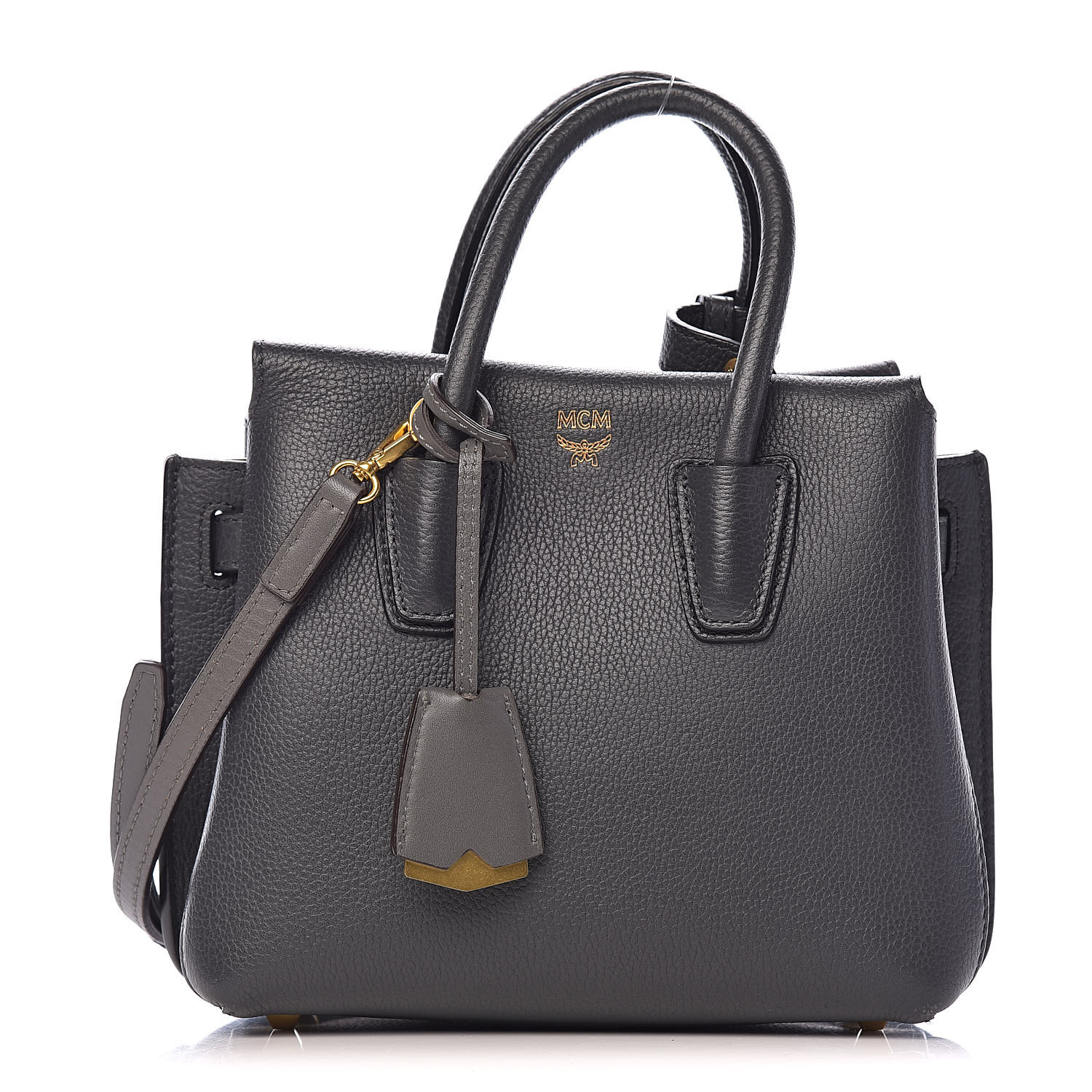 mcm gray tote