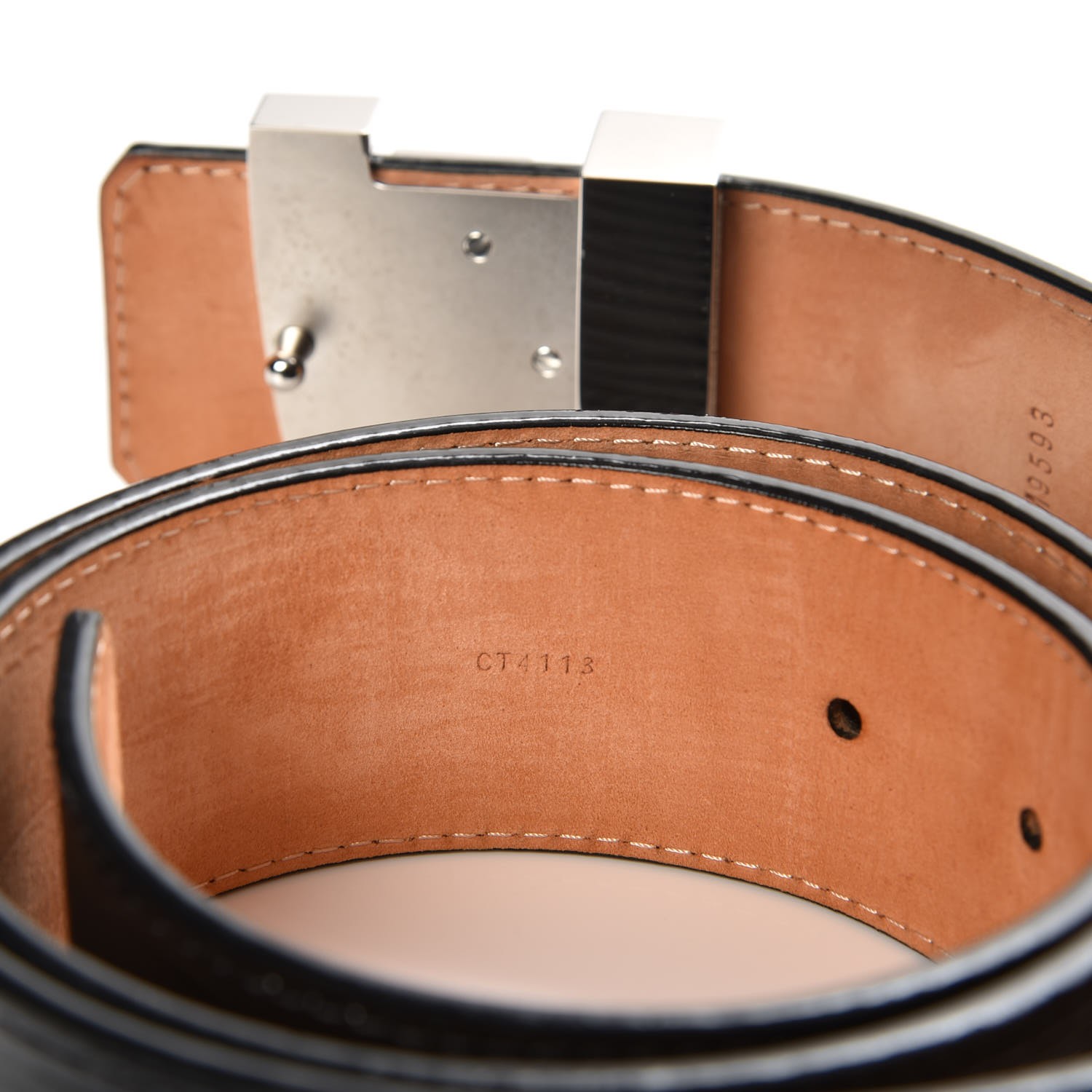 Louis Vuitton Epi Electric Initiales 40MM Belt - Black Belts