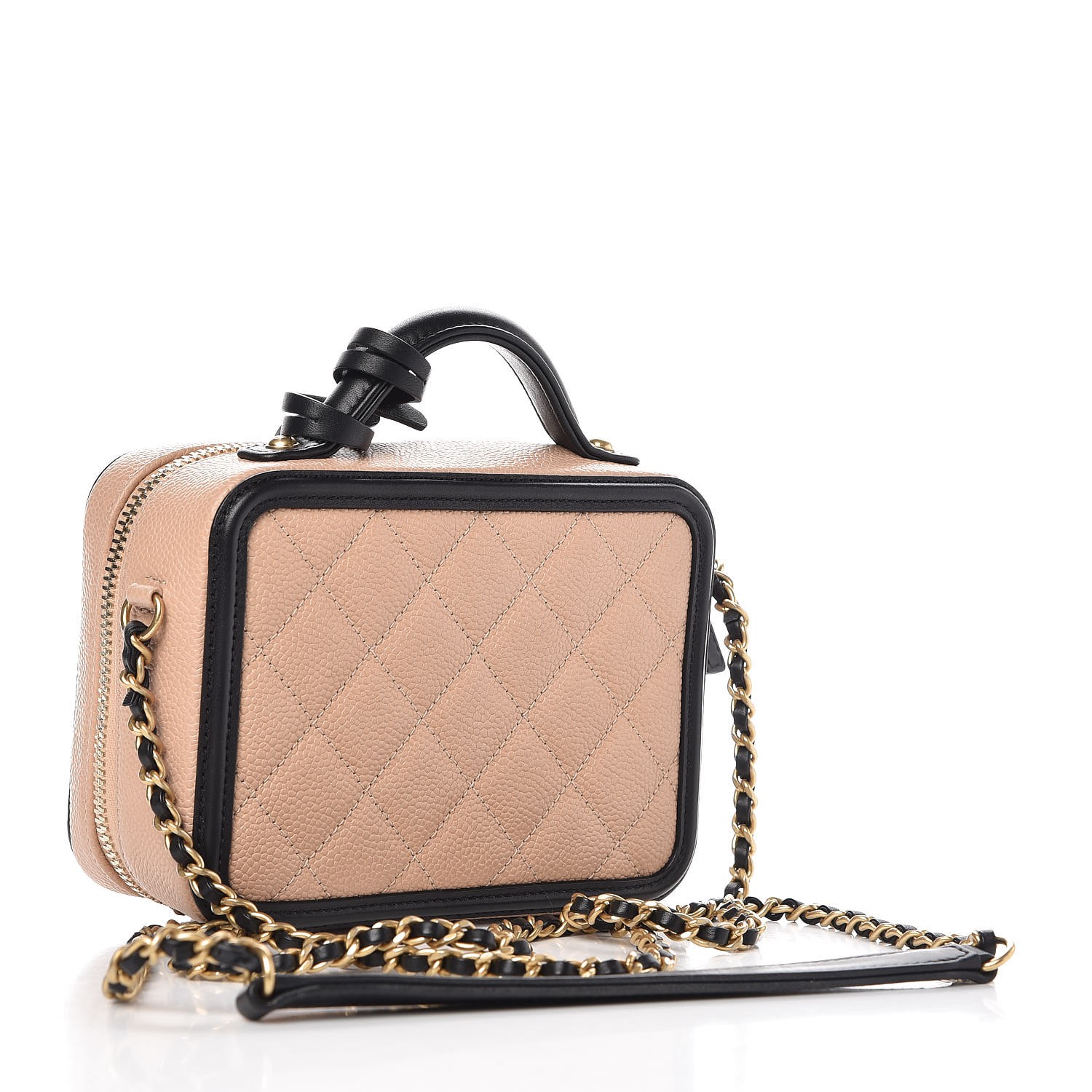 chanel caviar quilted small cc filigree vanity case