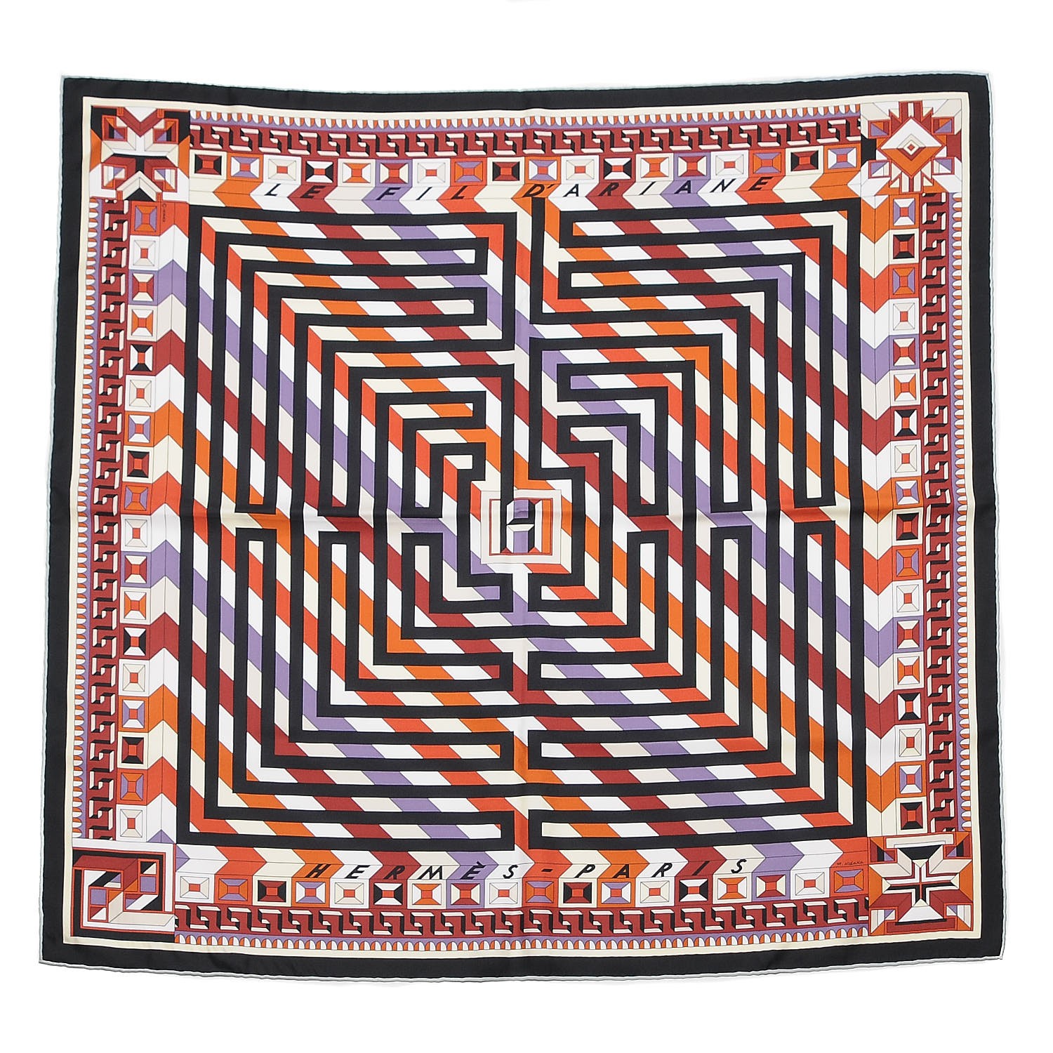 Hermes Silk Le Fil D Ariane Scarf 90 237190