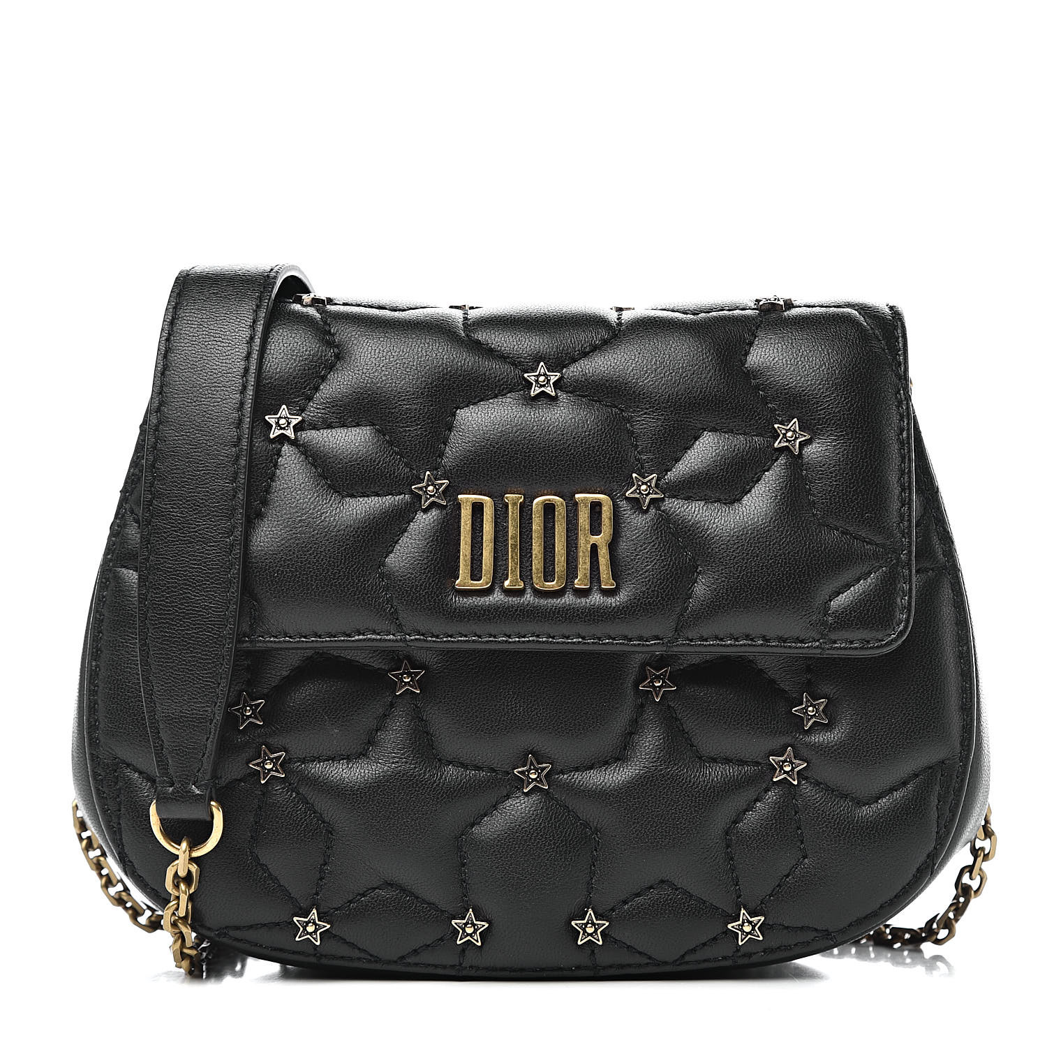 CHRISTIAN DIOR Calfskin Quilted Studded 