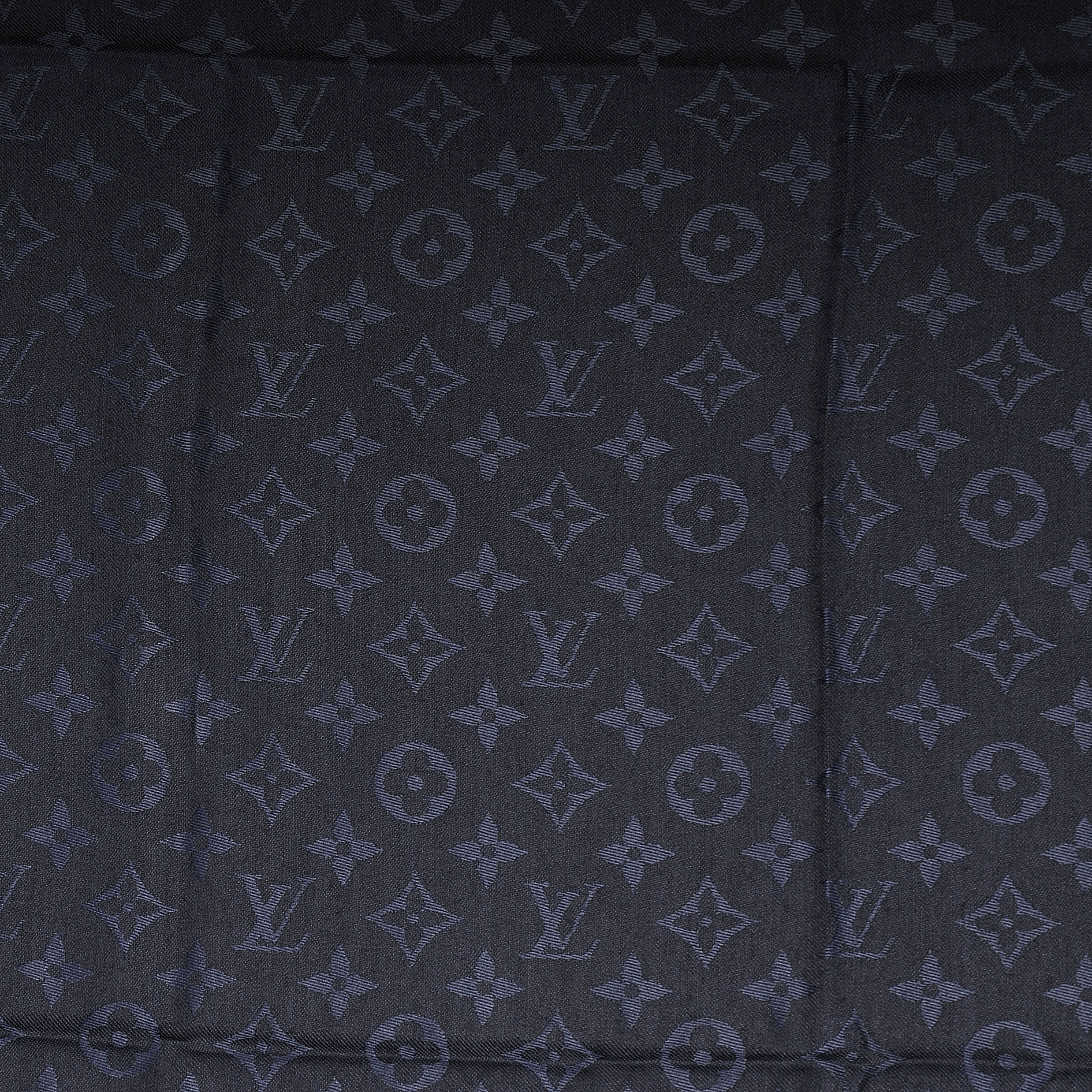 Louis Vuitton Wool Silk Monogram Shawl Night Blue 53866 Fashionphile 4407