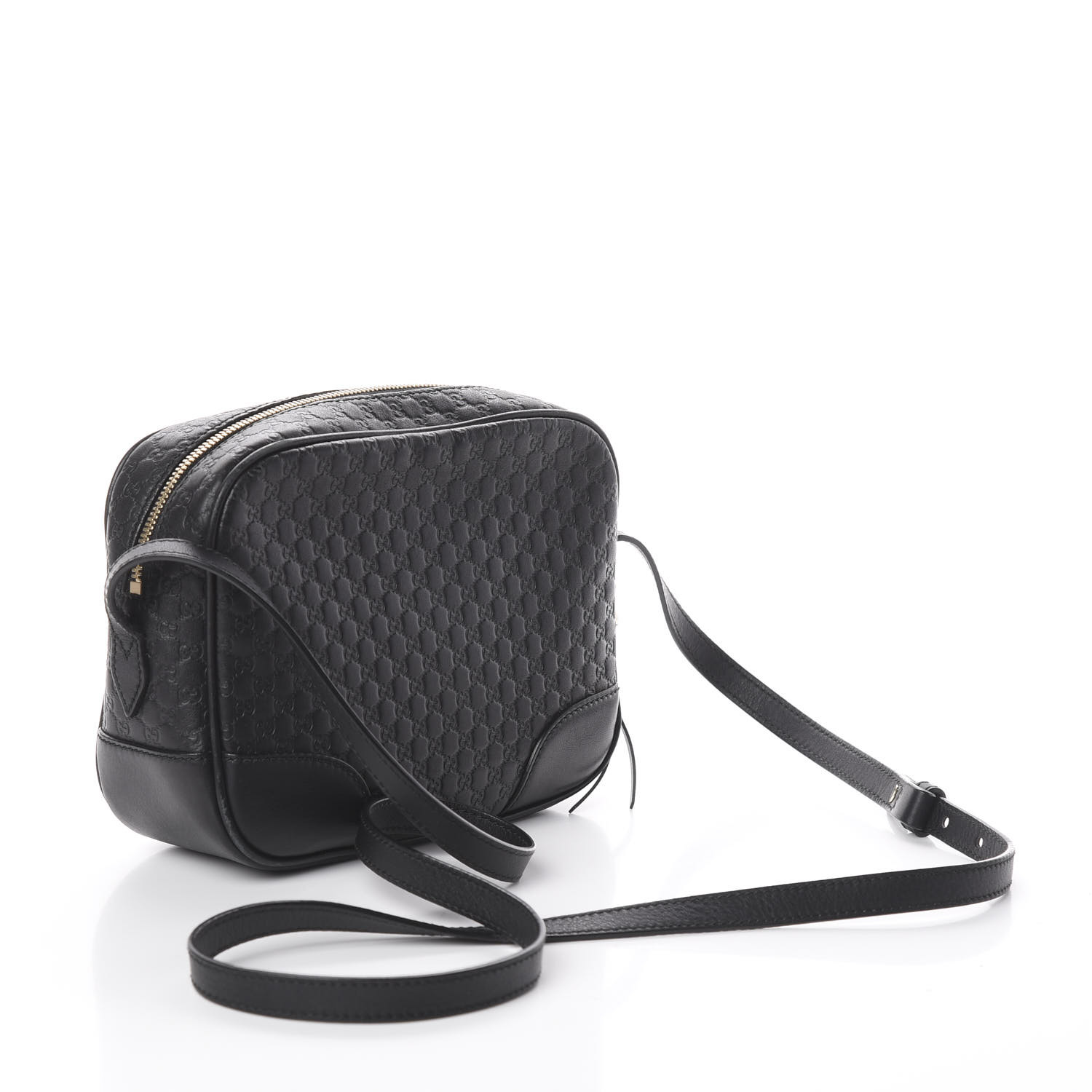 GUCCI Microguccissima Mini Bree Messenger Bag Black 579582 | FASHIONPHILE