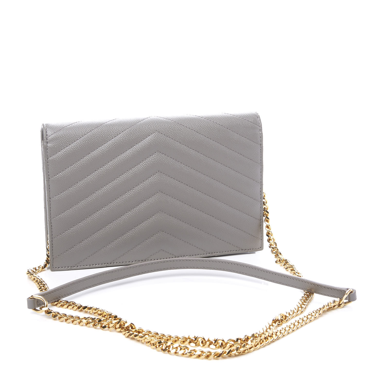 saint laurent grain de poudre envelope wallet on a chain