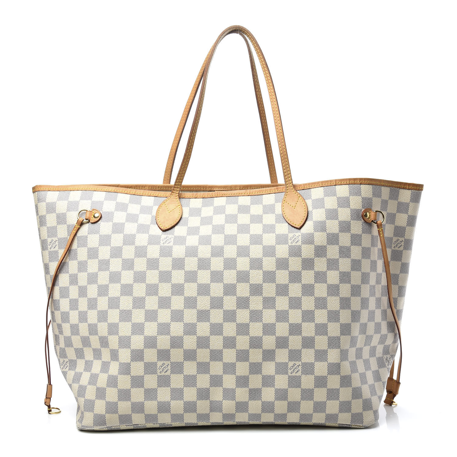 louis vuitton neverfull white and grey