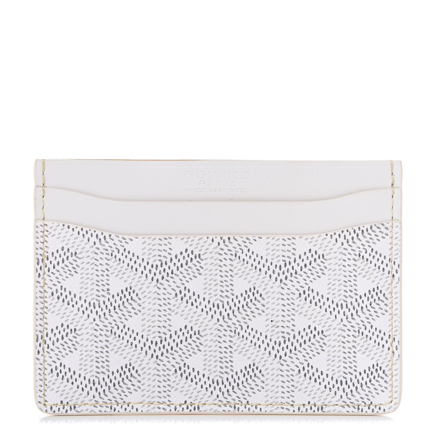 GOYARD Goyardine Saint Sulpice Card Holder White 548127 | FASHIONPHILE