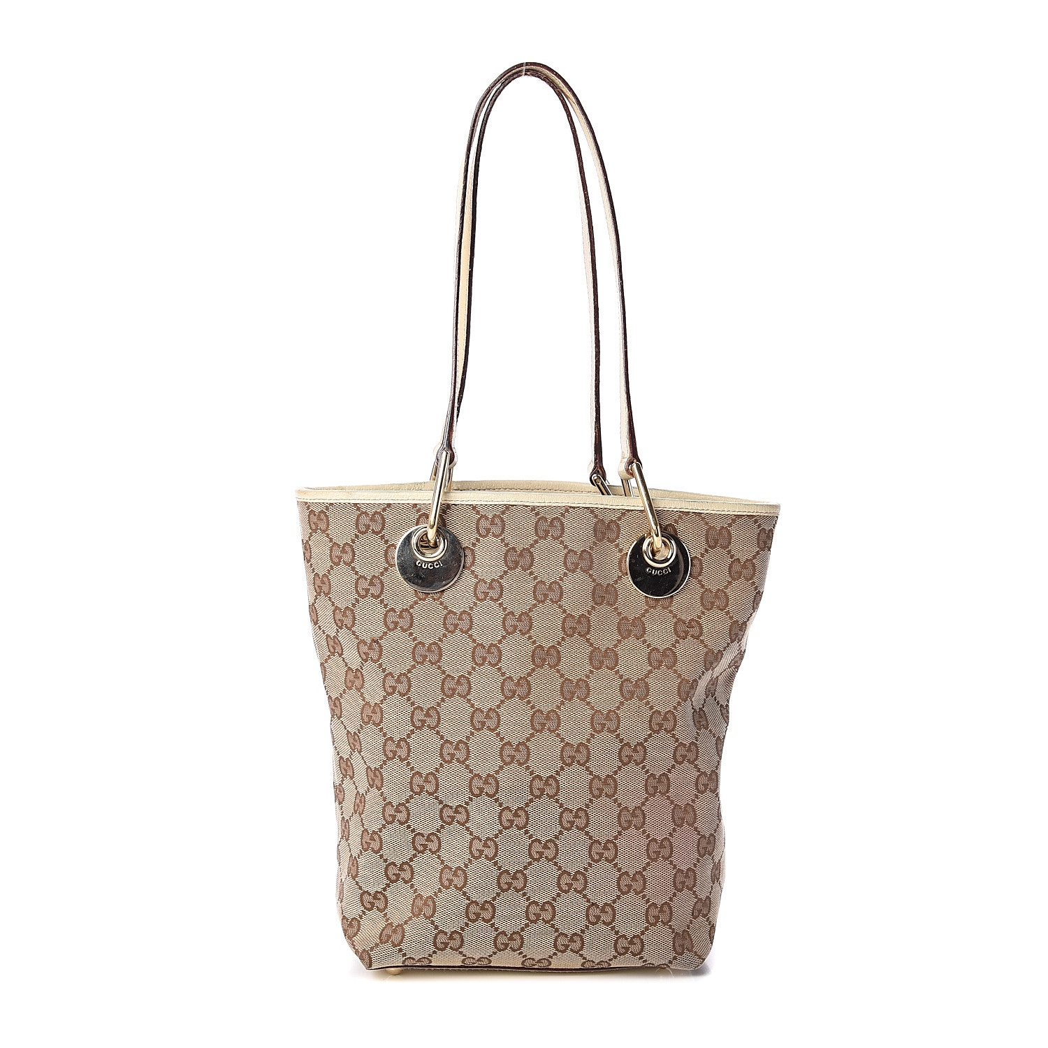 GUCCI Monogram Small Eclipse Tote White 546525