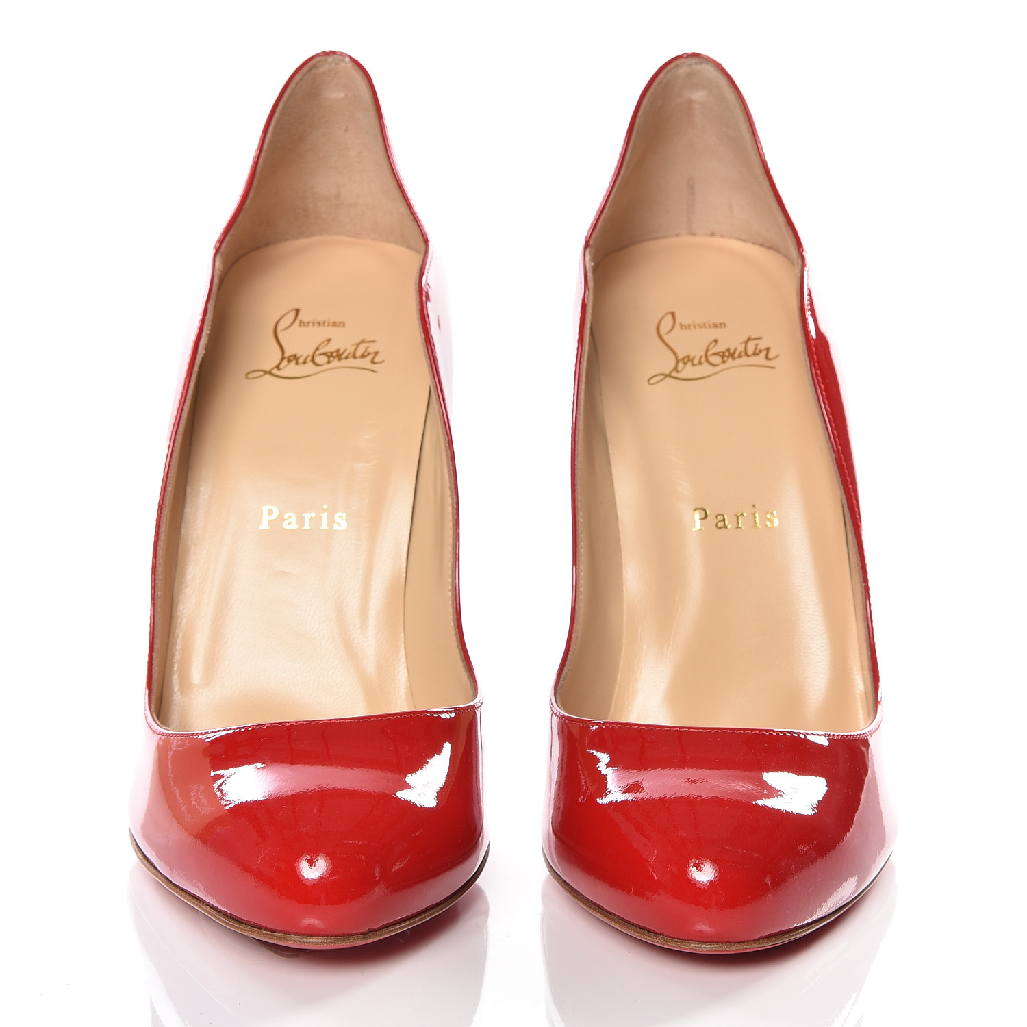 CHRISTIAN LOUBOUTIN Patent Wawy Dolly 100 Pumps 39 Red 539652