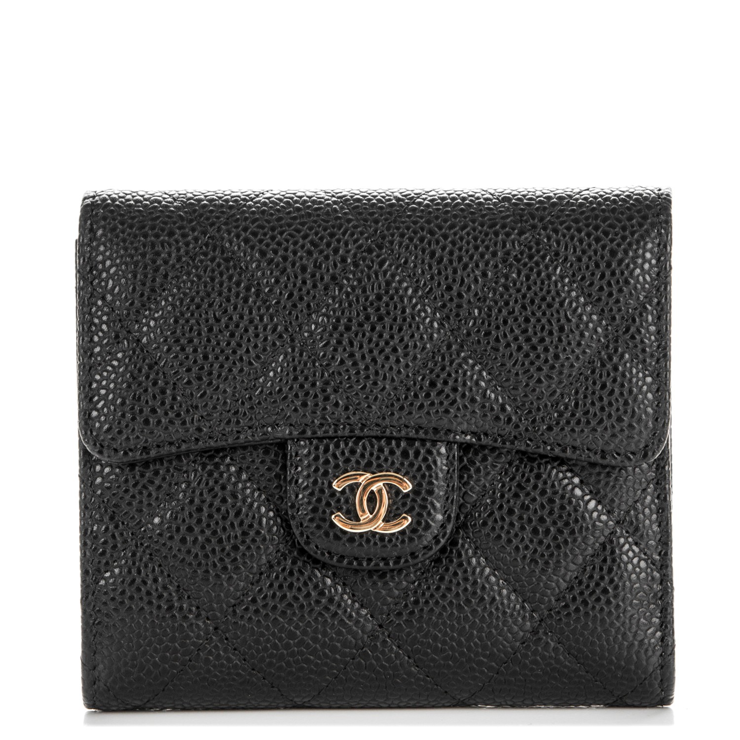 chanel flap wallet black