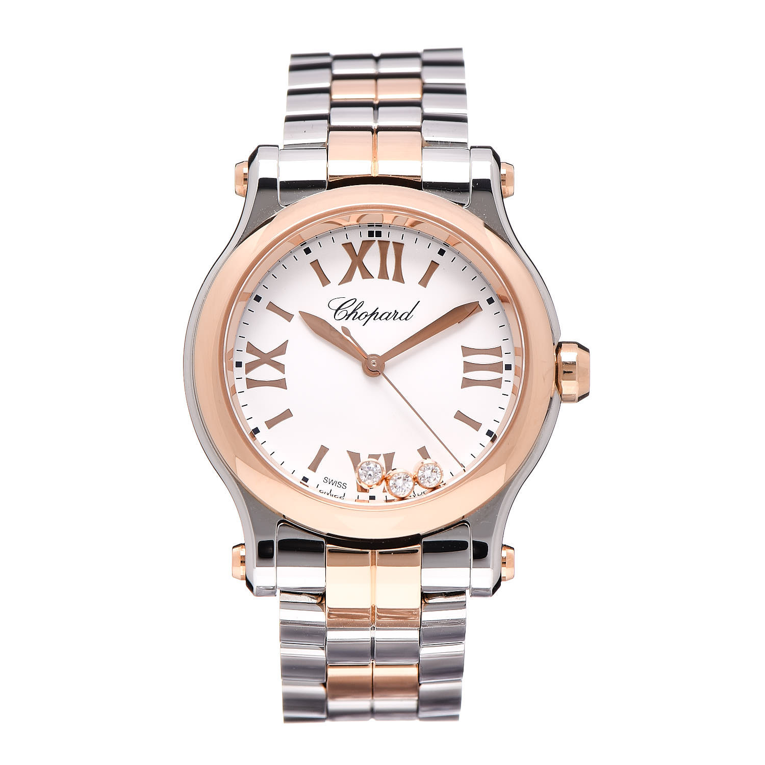 chopard pink diamond watch