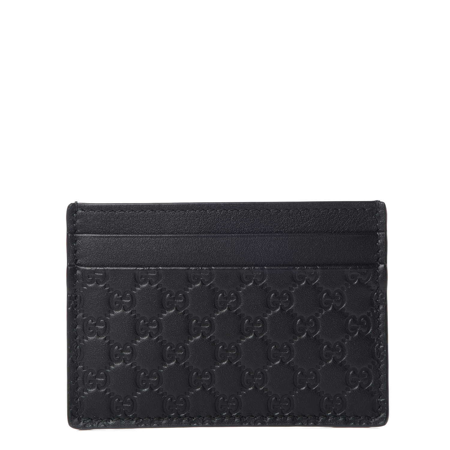 GUCCI Microguccissima Card Holder Black 390475 | FASHIONPHILE