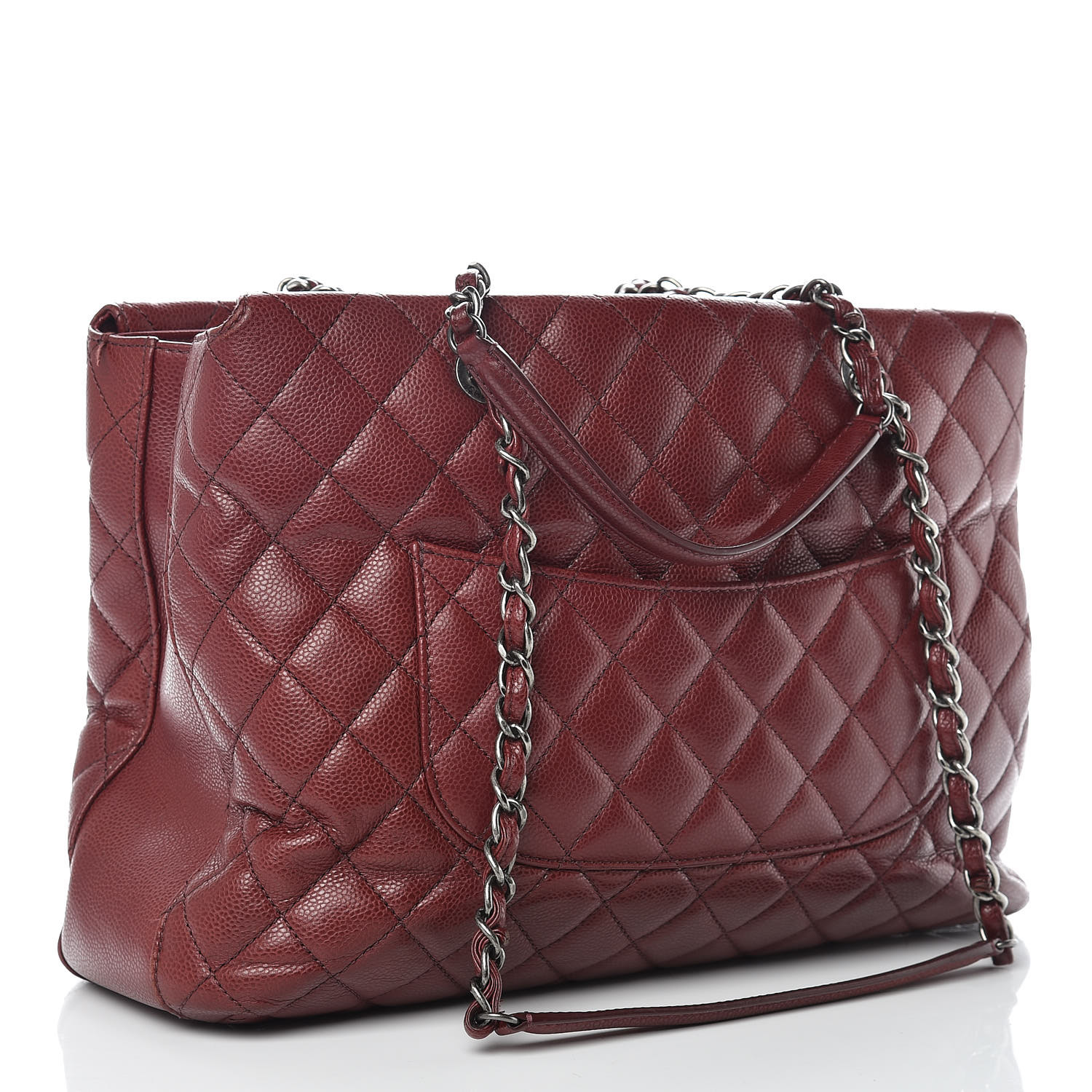 fleece trim quilted city bag