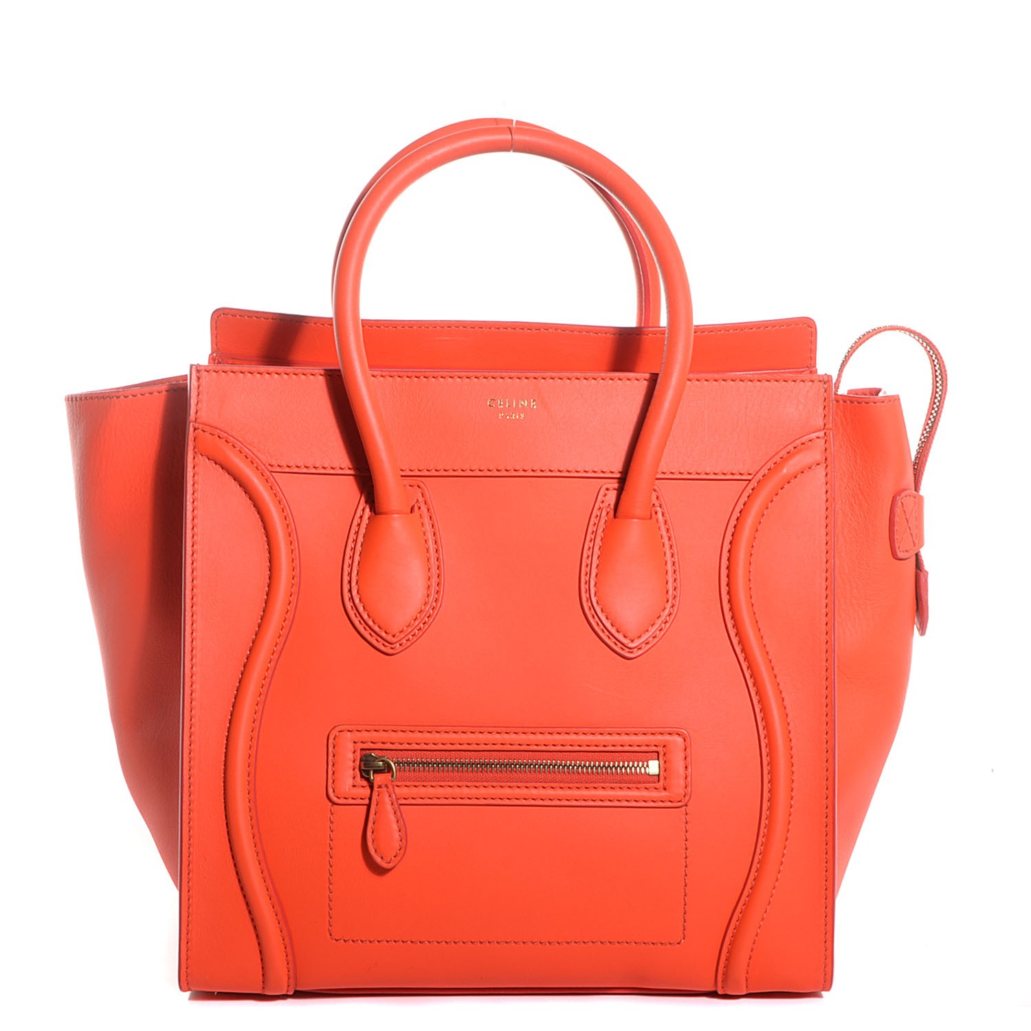 celine orange luggage bag