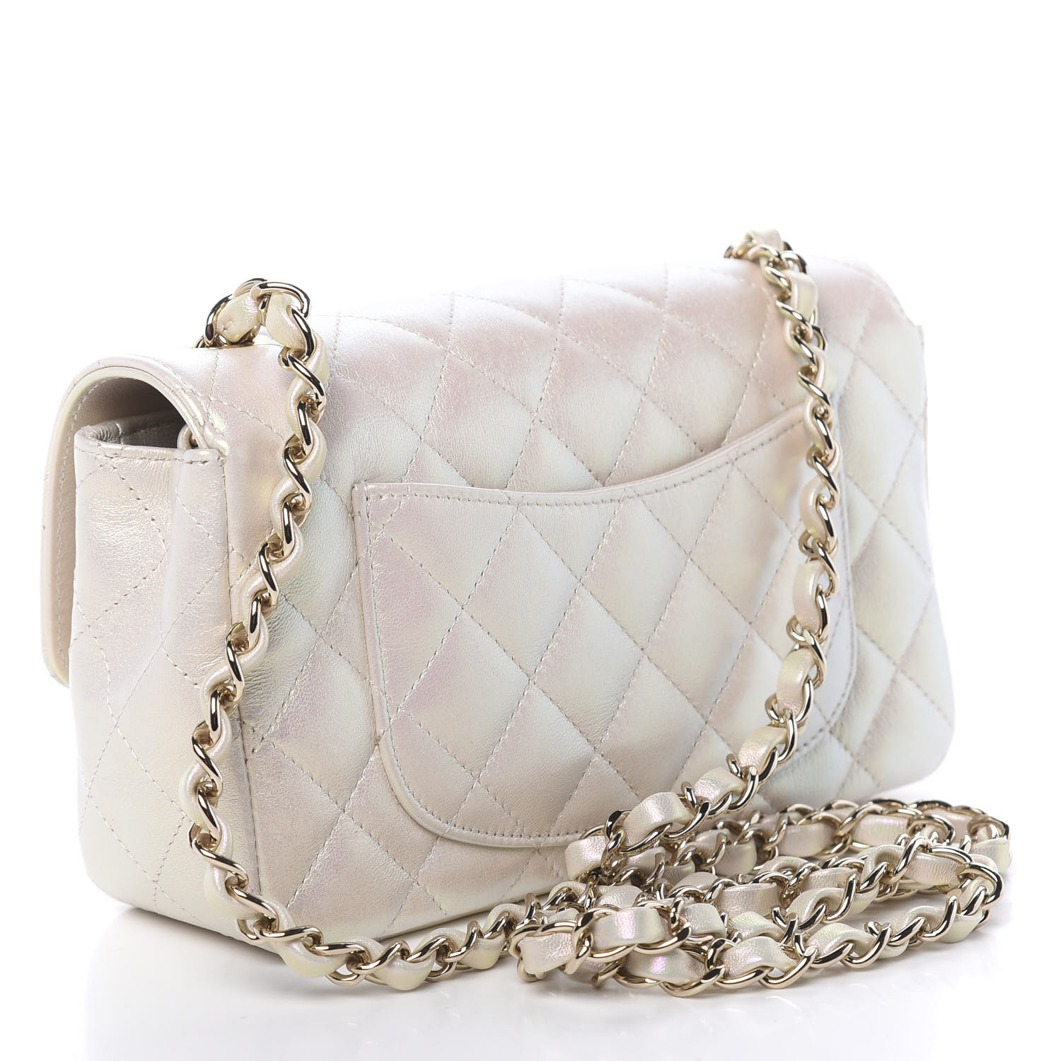 chanel iridescent lambskin quilted bag