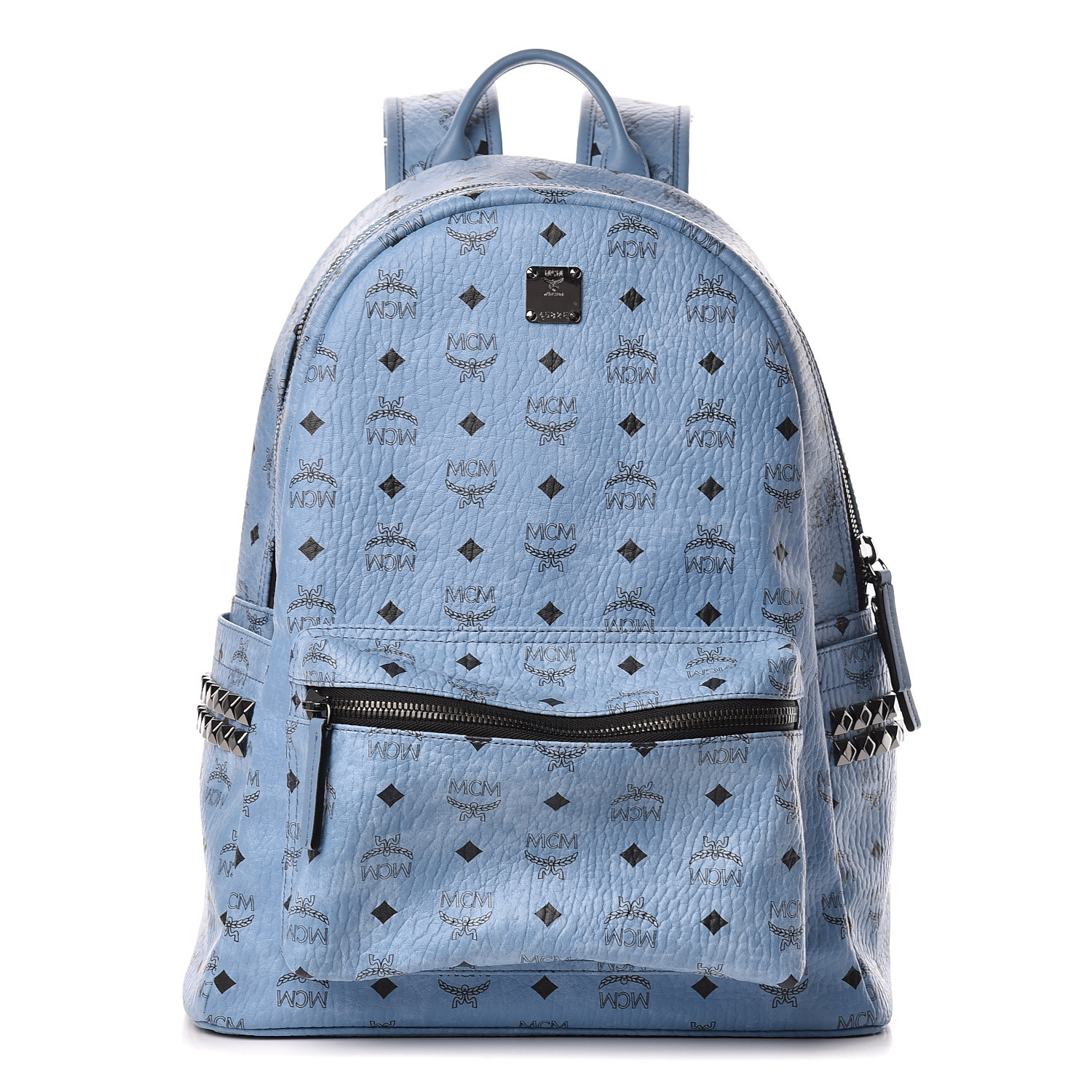 baby blue mcm backpack