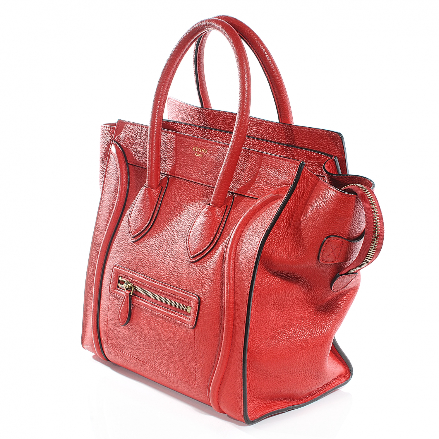 celine trio pebbled leather