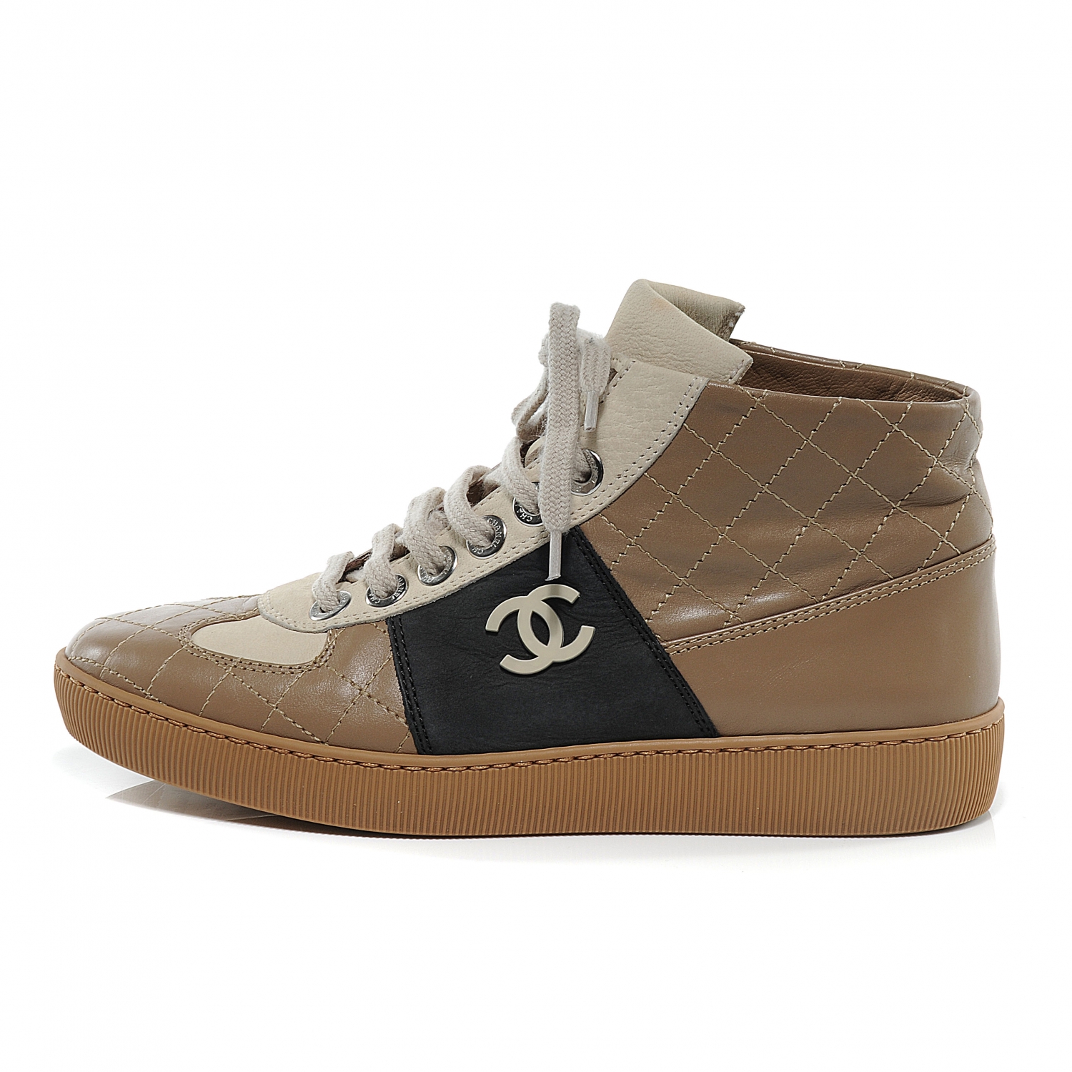chanel high top tennis shoes